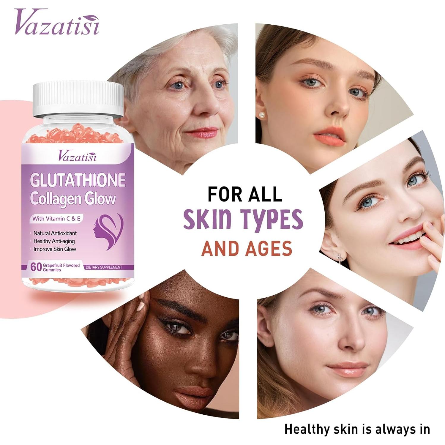 Gomitas de Colágeno Vazatisi con Glutati&oacute;n y Vitamina C - 60 Unidades
