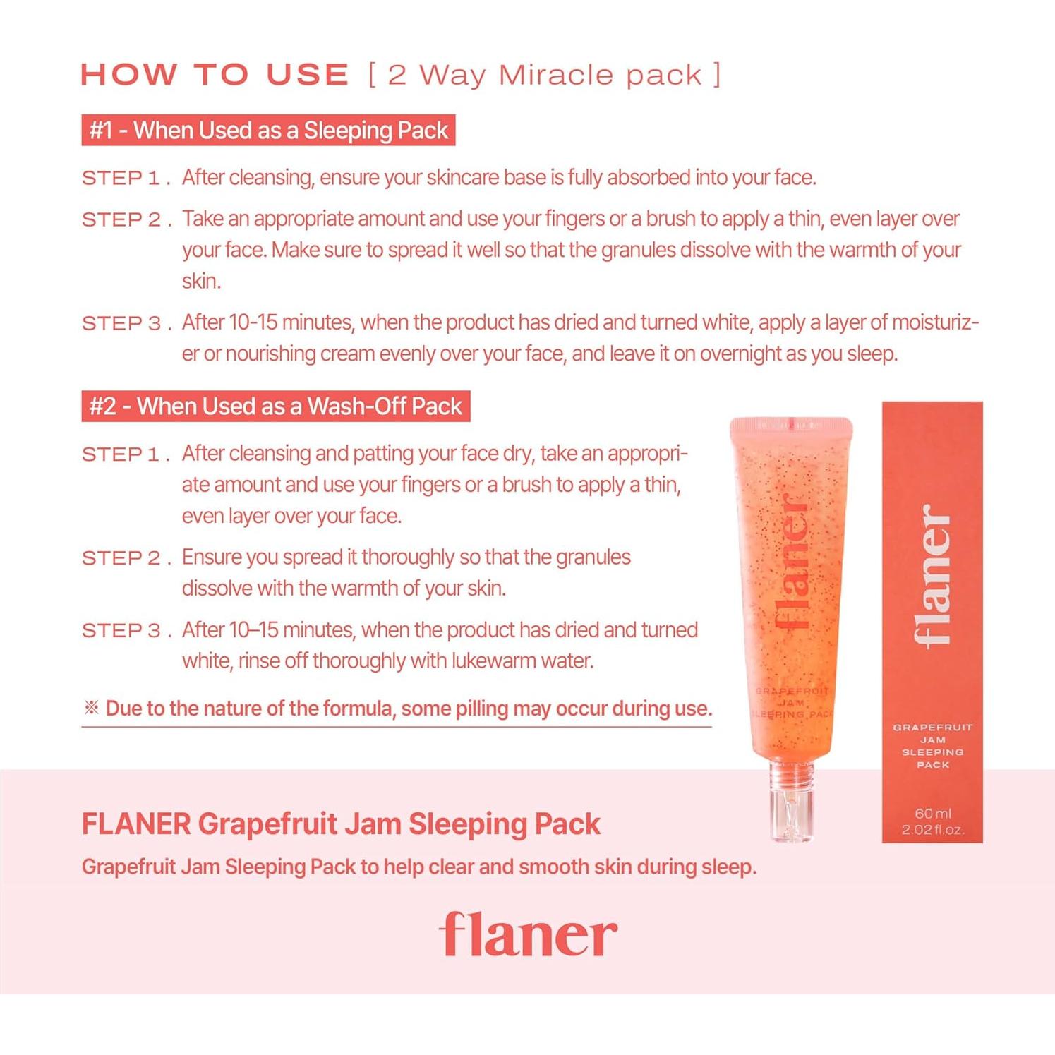 Mascarilla Revitalizante de Noche Flaner con Pomelo 59.8 ml