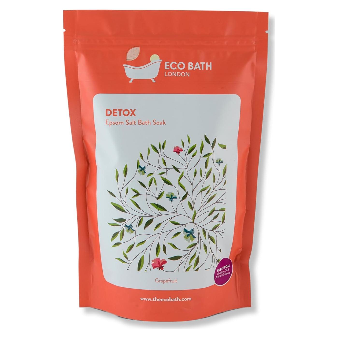 Baño de Sal Epsom Detox Eco Bath London 1kg con Pomelo