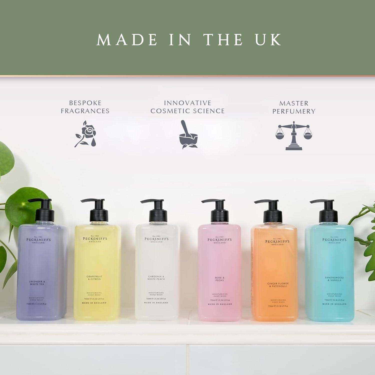 Jabón Líquido de Manos Pecksniff's Gardenia y Durazno 725ml