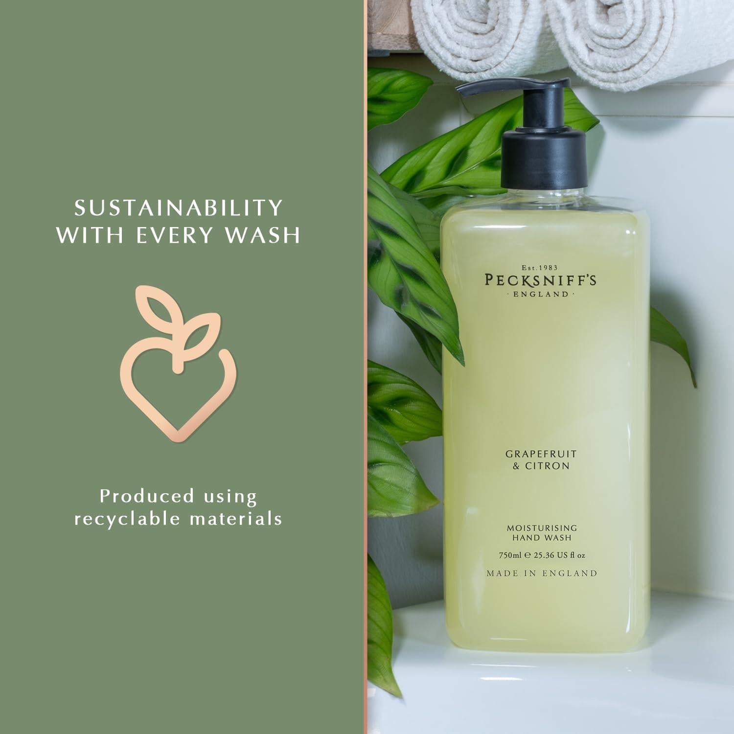 Jabón Líquido de Manos Pecksniff's Gardenia y Durazno 725ml