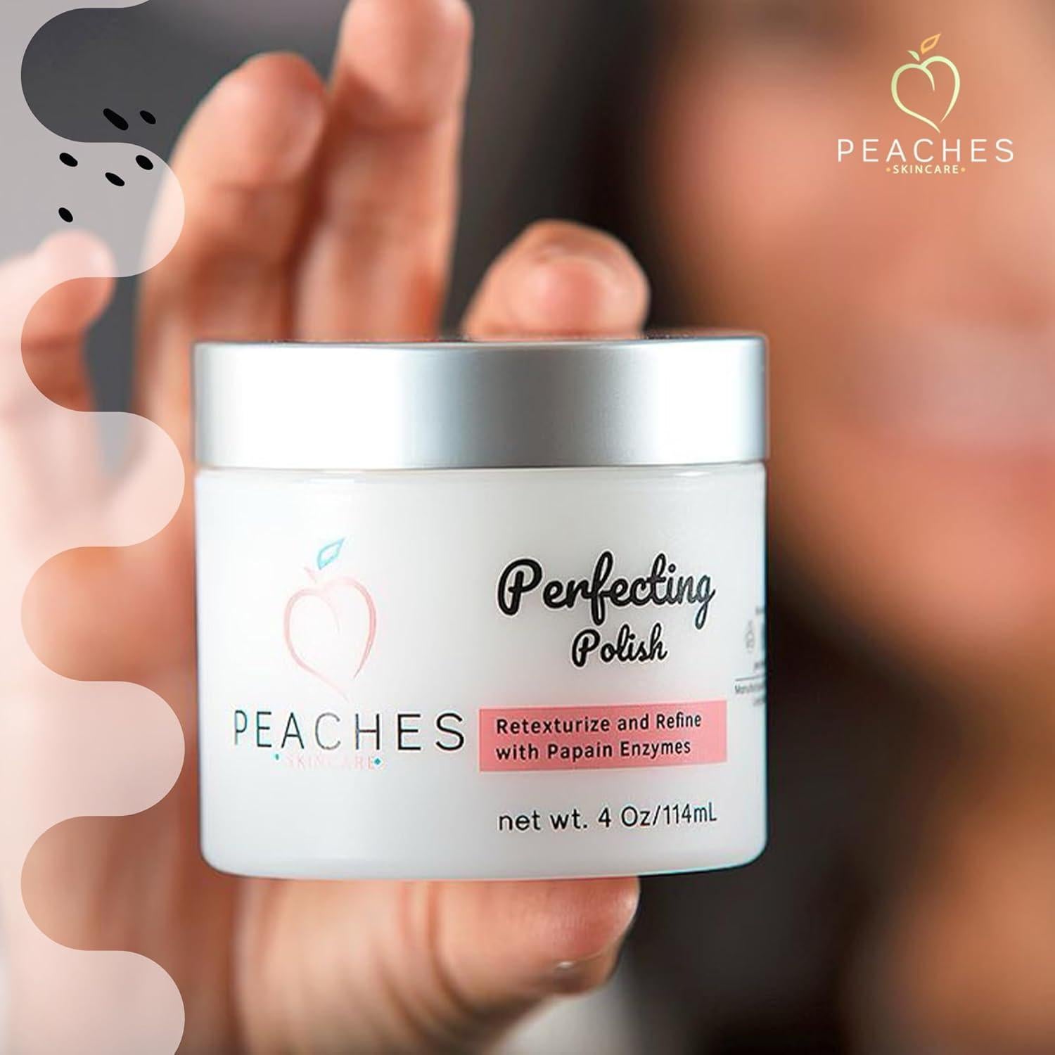 Exfoliante Facial Suave Peaches Skincare 168.5 g - Vegano con Azúcar y Lavanda