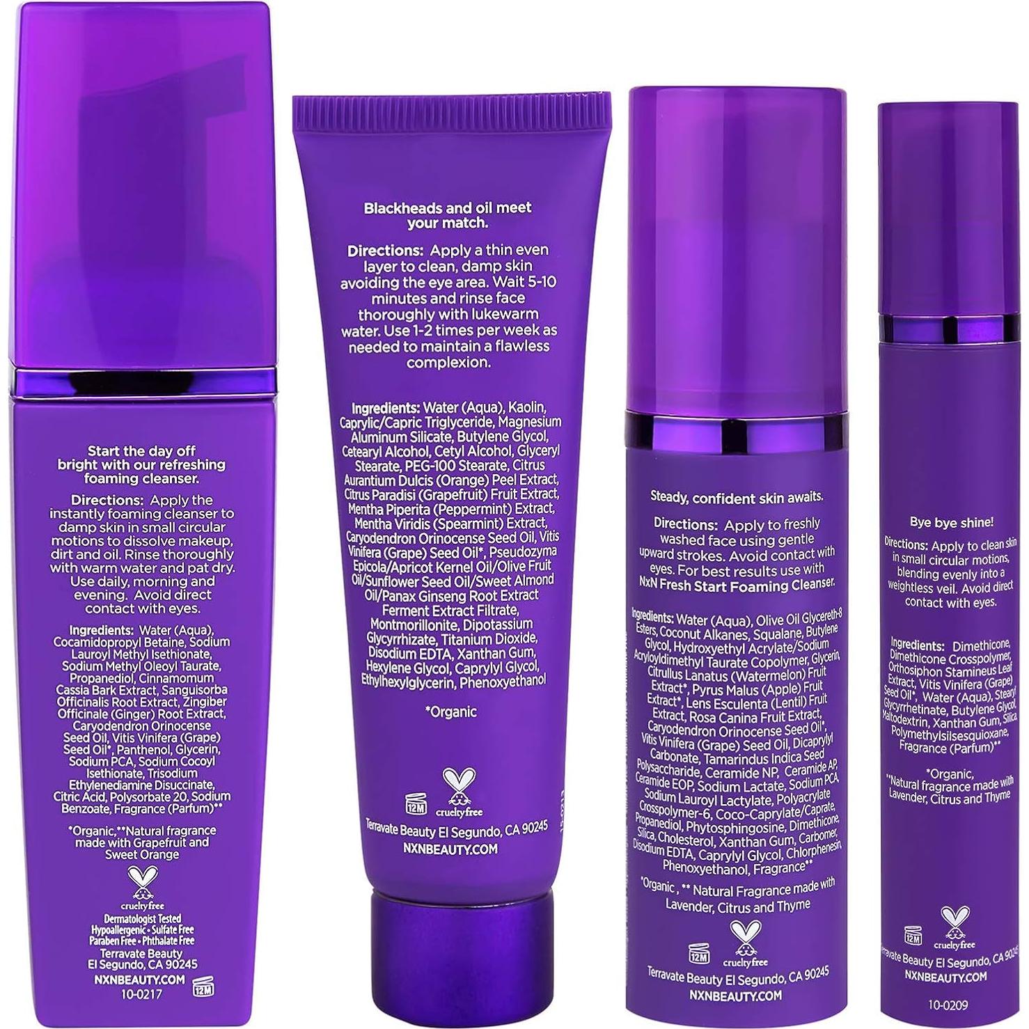 Kit de Cuidado Facial NxN - Control de Aceite 4 Piezas