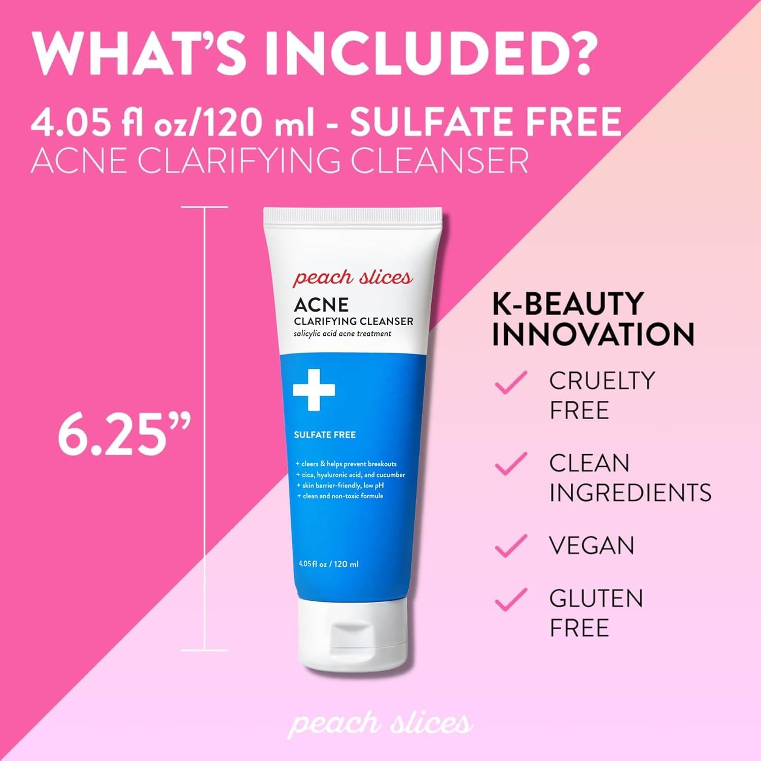 Limpiador Facial Aclarador de Acné Rodajas de Durazno 113g