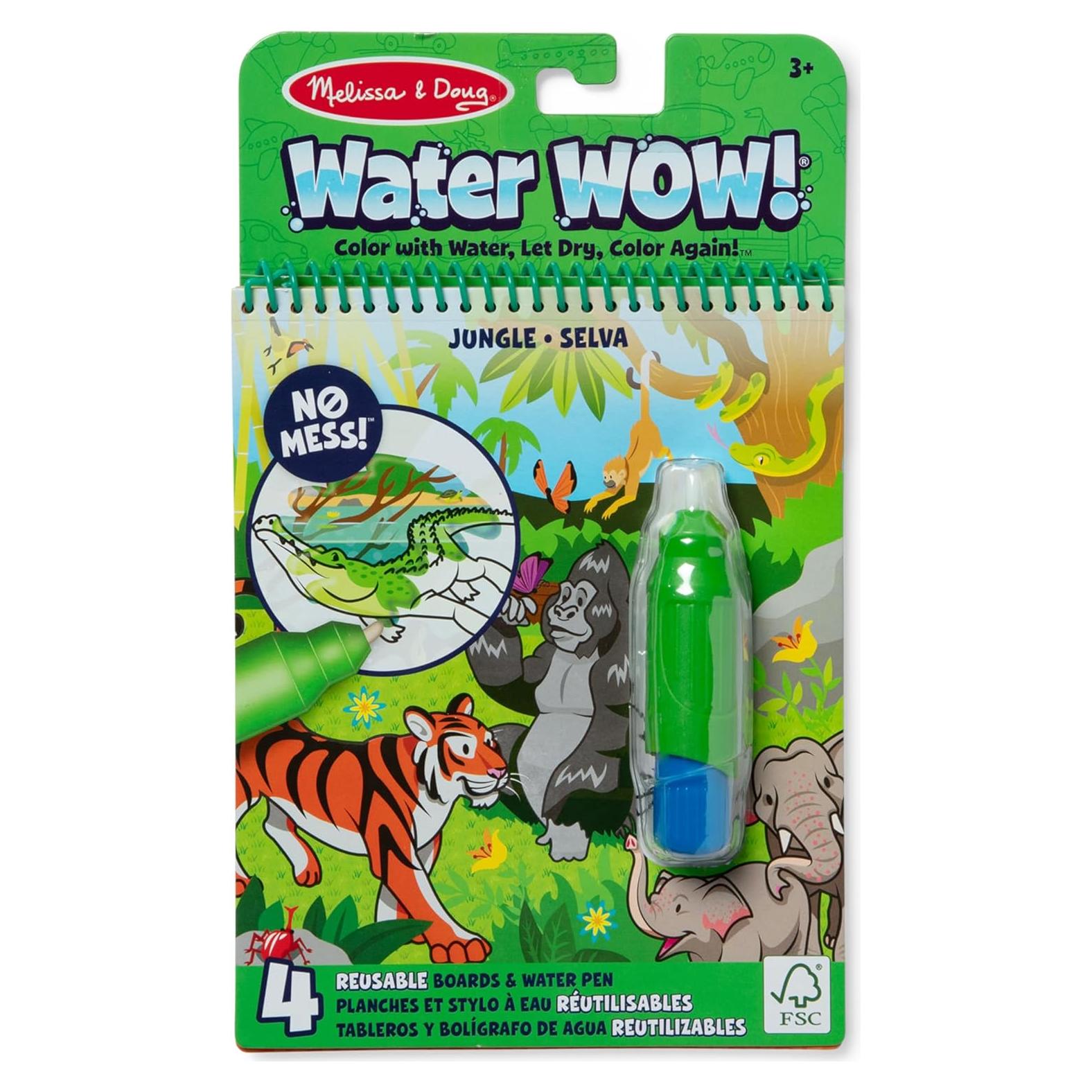 Bloc de Actividades Melissa & Doug Selva Water Wow! 4 Páginas