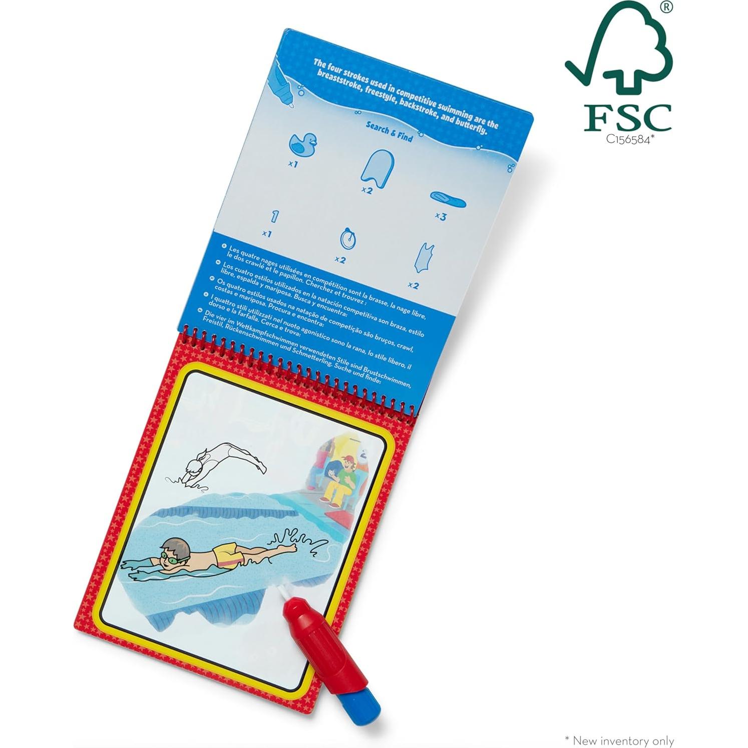 Bloc de Actividades Melissa & Doug Selva Water Wow! 4 Páginas