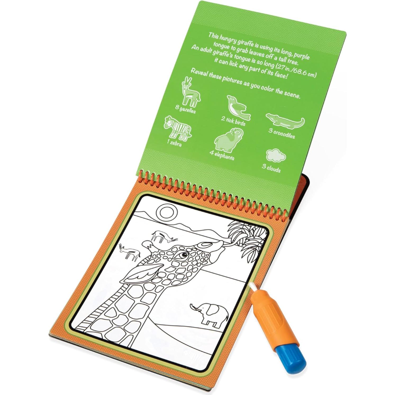 Melissa & Doug Water Wow! Bloc Reutilizable Safari 4 Páginas