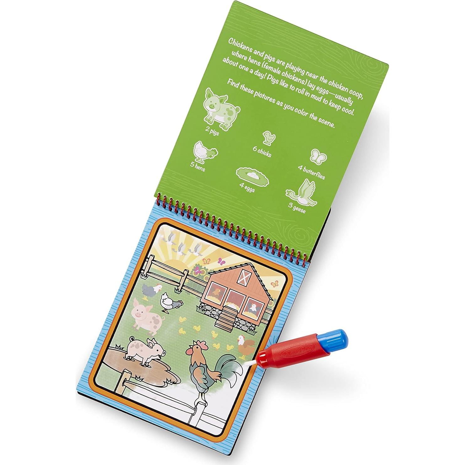 Melissa & Doug Water Wow! Granja - Libro de Pintura Infantil