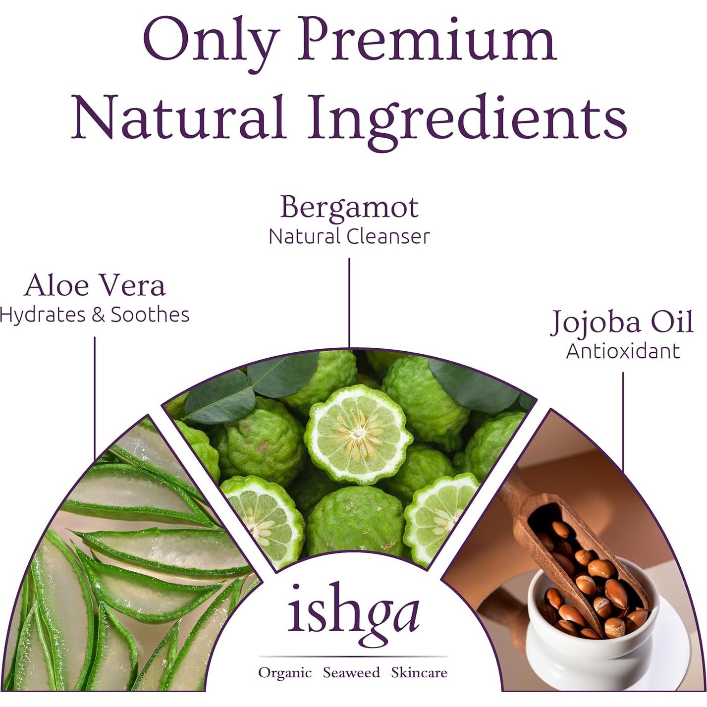 Limpiador Facial Ishga 30 ml | Algas Marinas Escocesas | Vegano