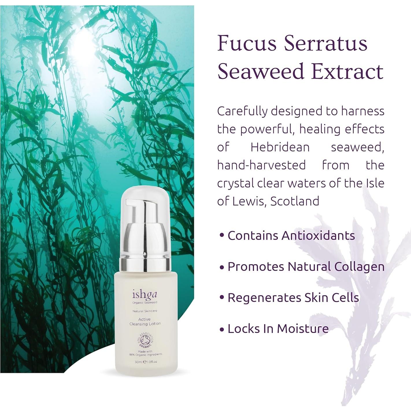 Limpiador Facial Ishga 30 ml | Algas Marinas Escocesas | Vegano