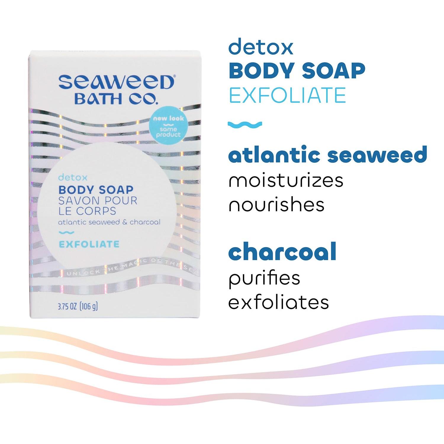 Jabón Corporal Detox Exfoliante Seaweed Bath Co. 106g