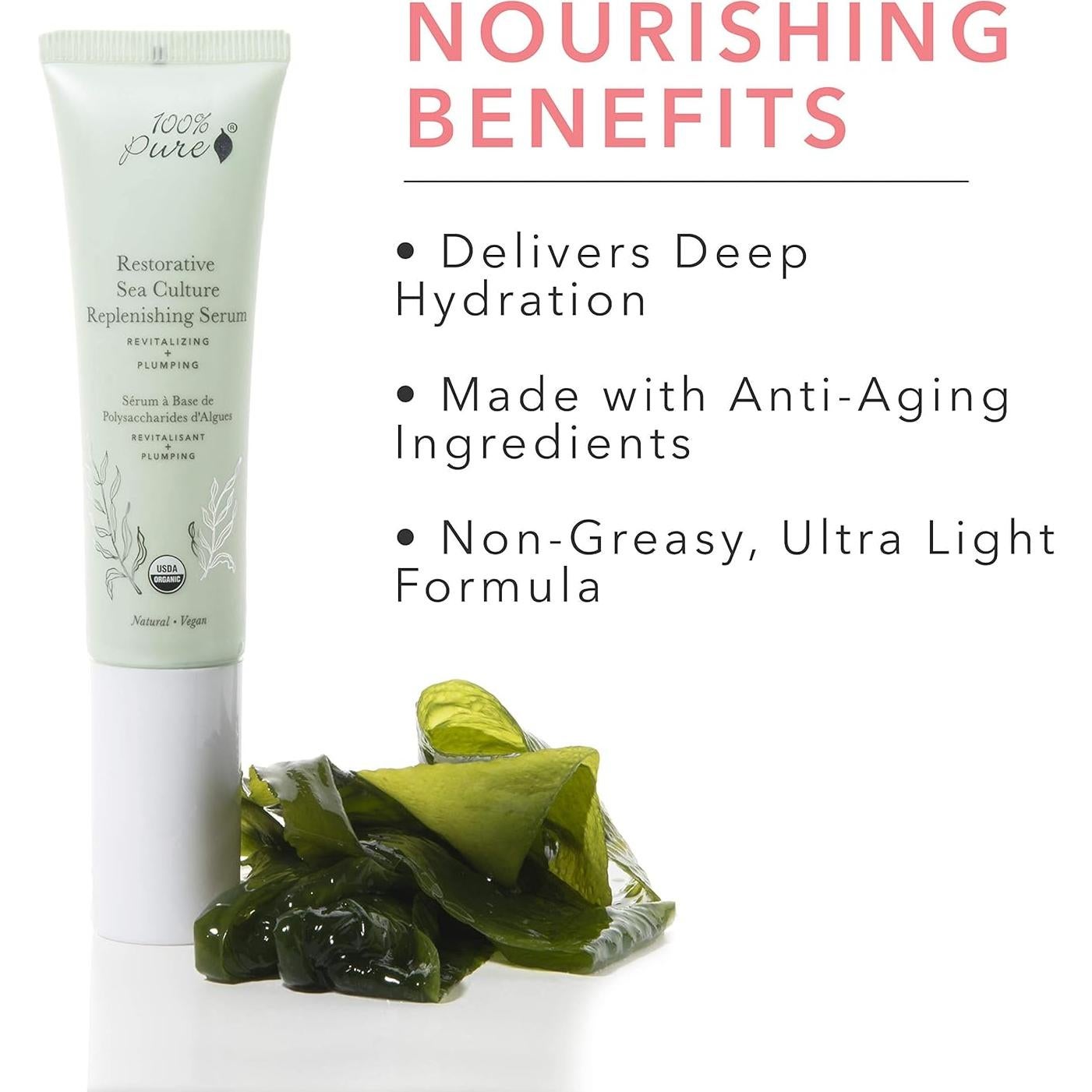 Suero Facial Hidratante 100% PURO con Ácido Hialurónico 29.57 ml