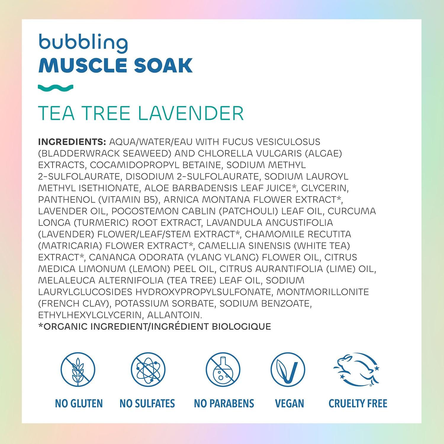 Baño de Muslos Burbujeante Seaweed Bath Co. 340g Árbol de Té y Lavanda