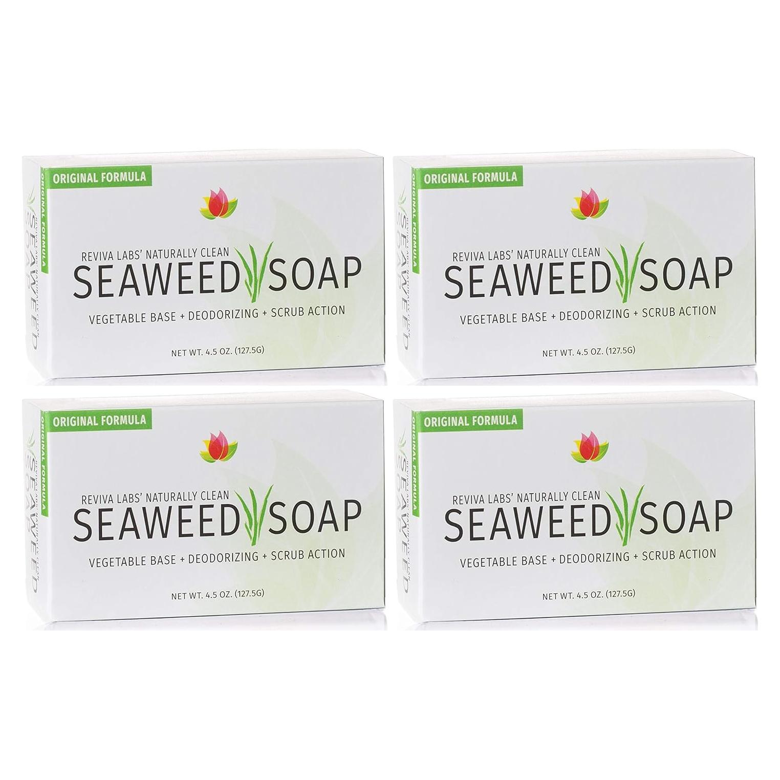 Jabón Exfoliante de Algas Reviva - Paquete de 4 - 127 g