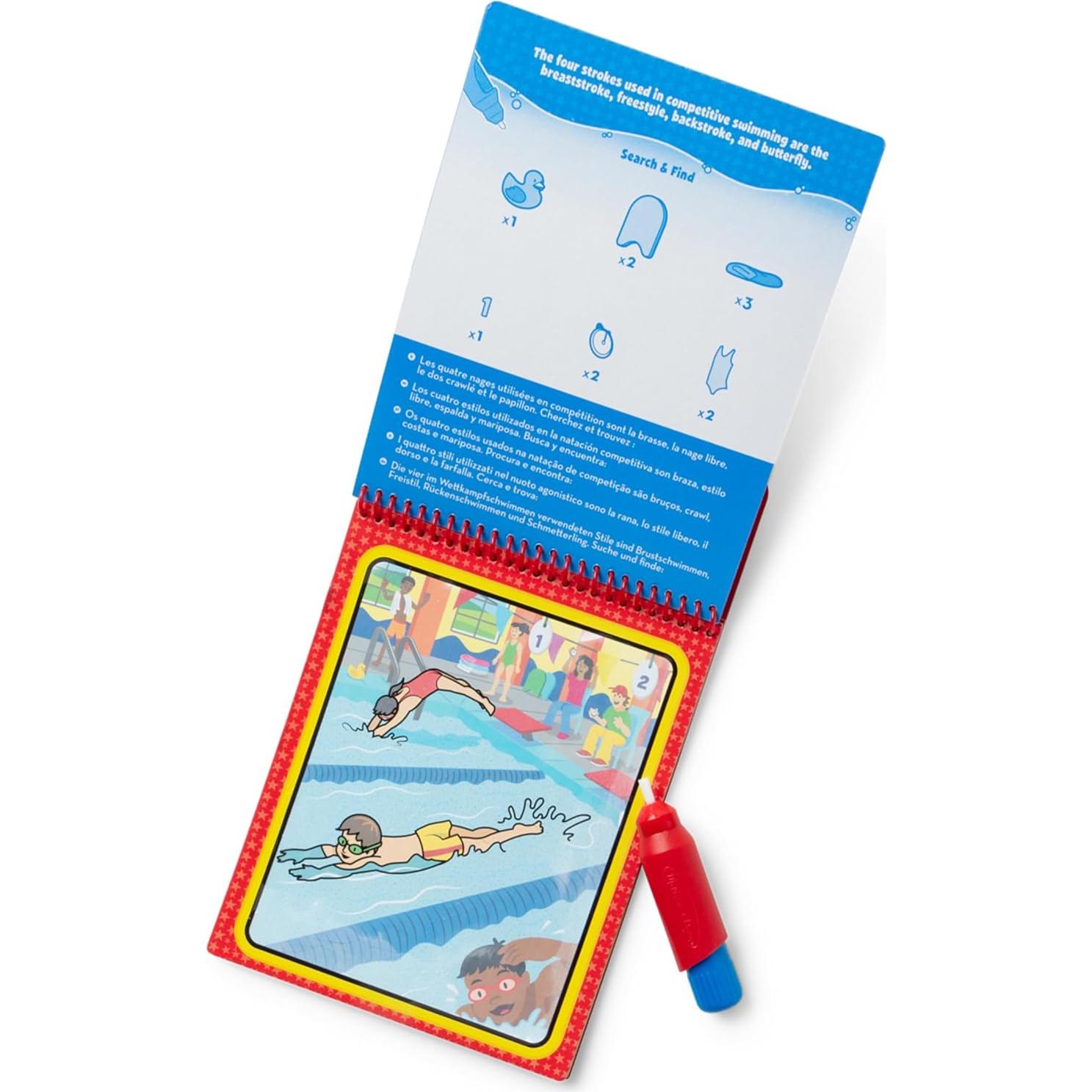 Melissa & Doug Water Wow! Bloc de Colorear Reutilizable - Deportes