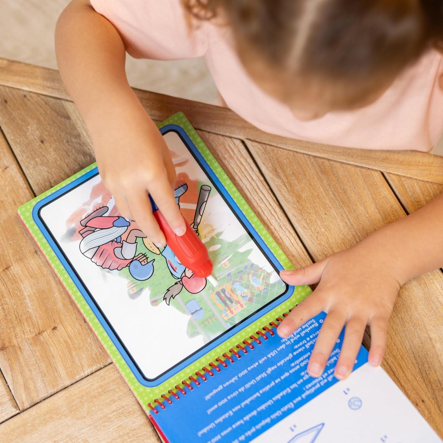 Melissa & Doug Water Wow! Bloc de Colorear Reutilizable - Deportes