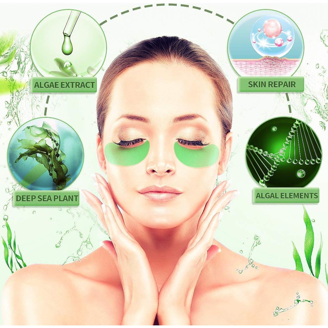 Mascarillas para Ojos de Algas Marinas YiJiaBa - 30 Pares Hidratantes