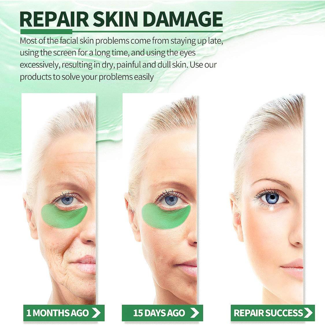 Mascarillas para Ojos de Algas Marinas YiJiaBa - 30 Pares Hidratantes