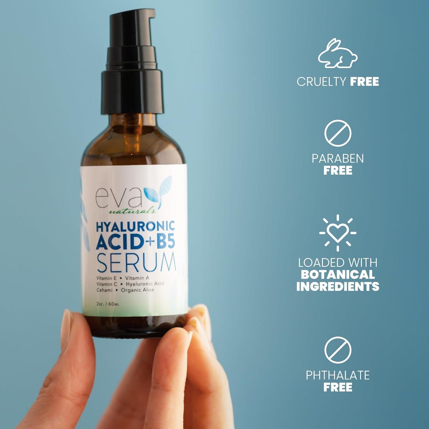 Suero Hidratante Ácido Hialurónico + B5 Eva Naturals 56.7g
