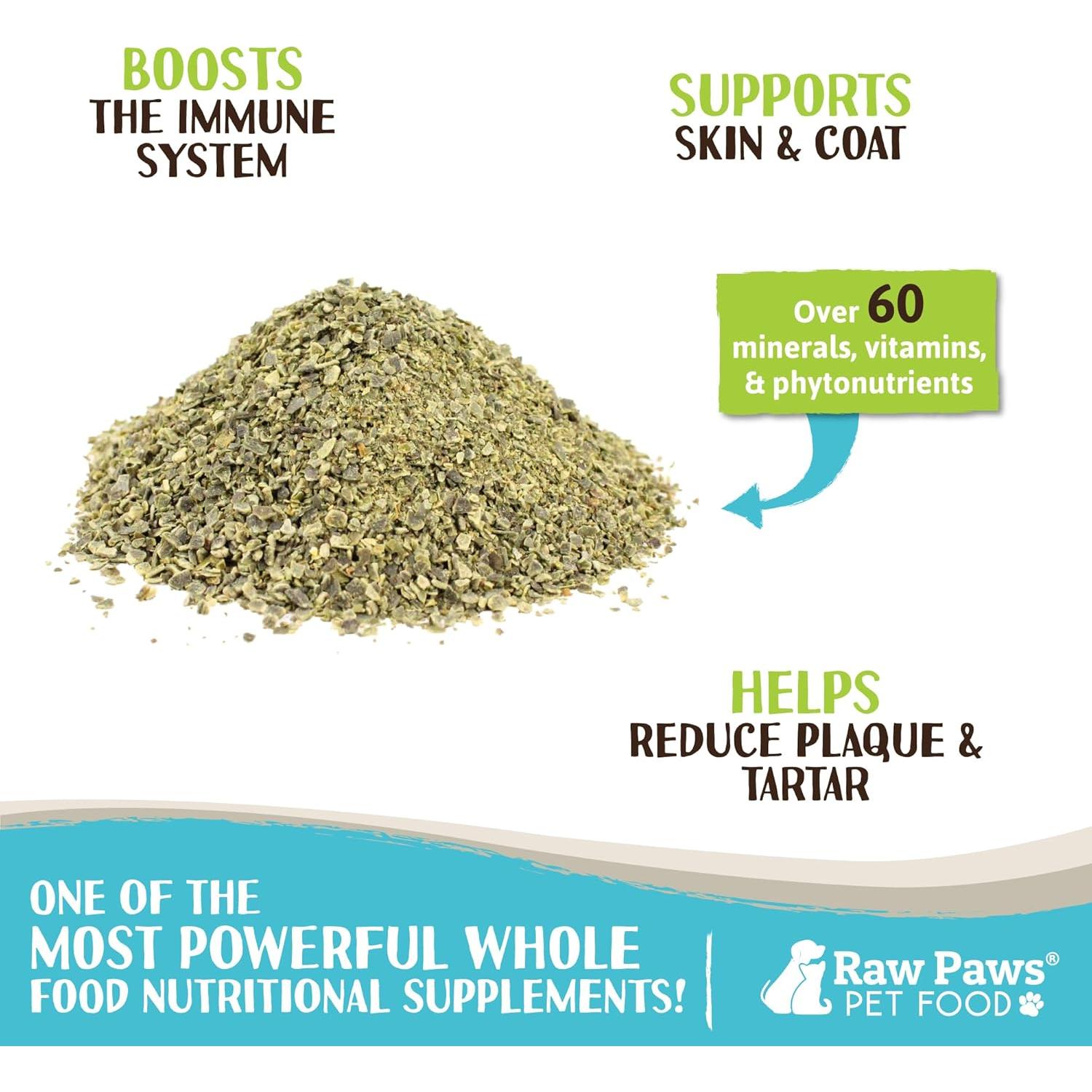 Polvo de Kelp Orgánico Raw Paws 227g - Suplemento para Perros y Gatos