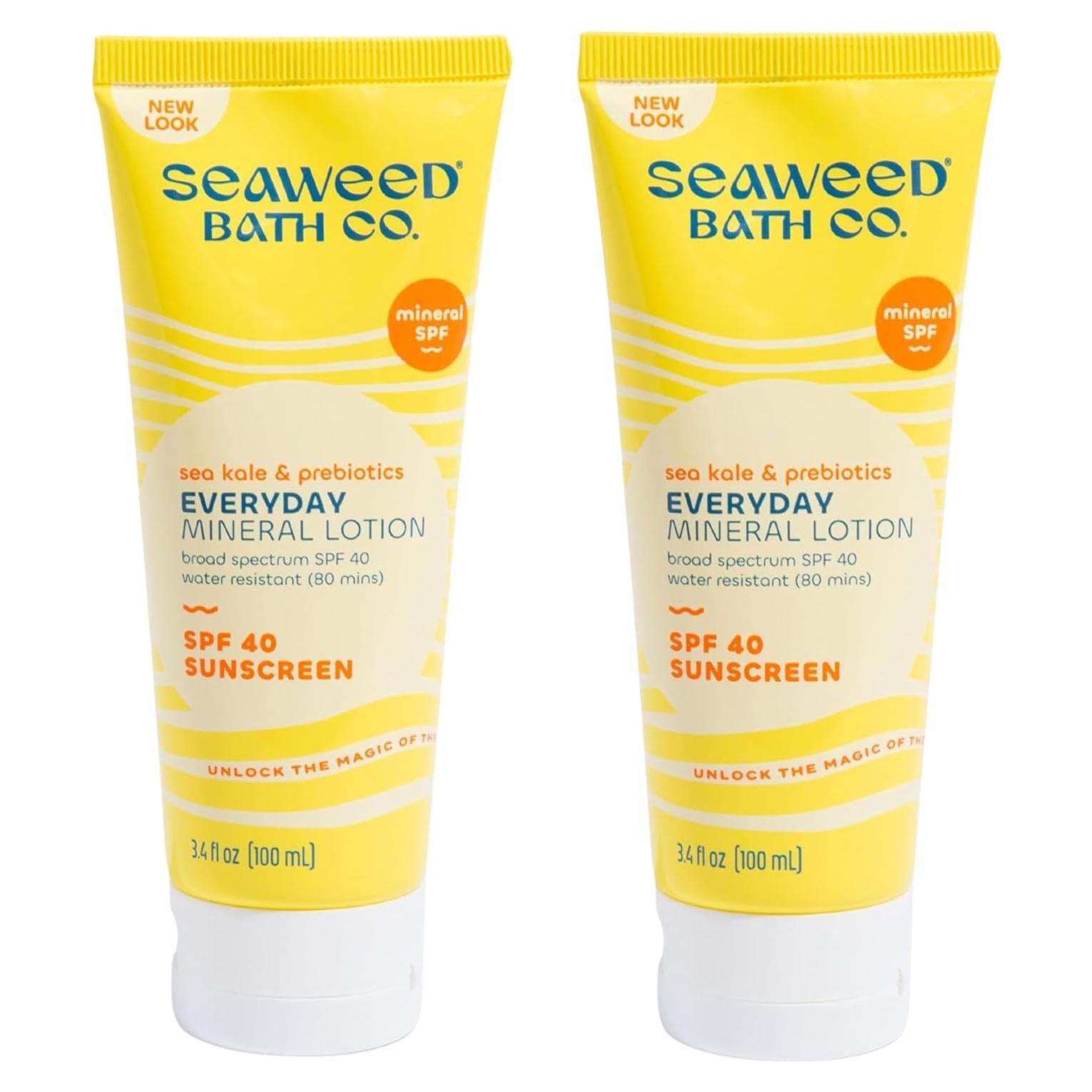 Loción Solar Mineral SPF 40 Seaweed Bath Co. 100 ml x2