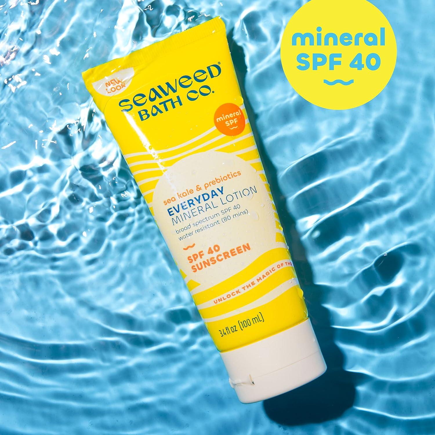 Loción Solar Mineral SPF 40 Seaweed Bath Co. 100 ml x2