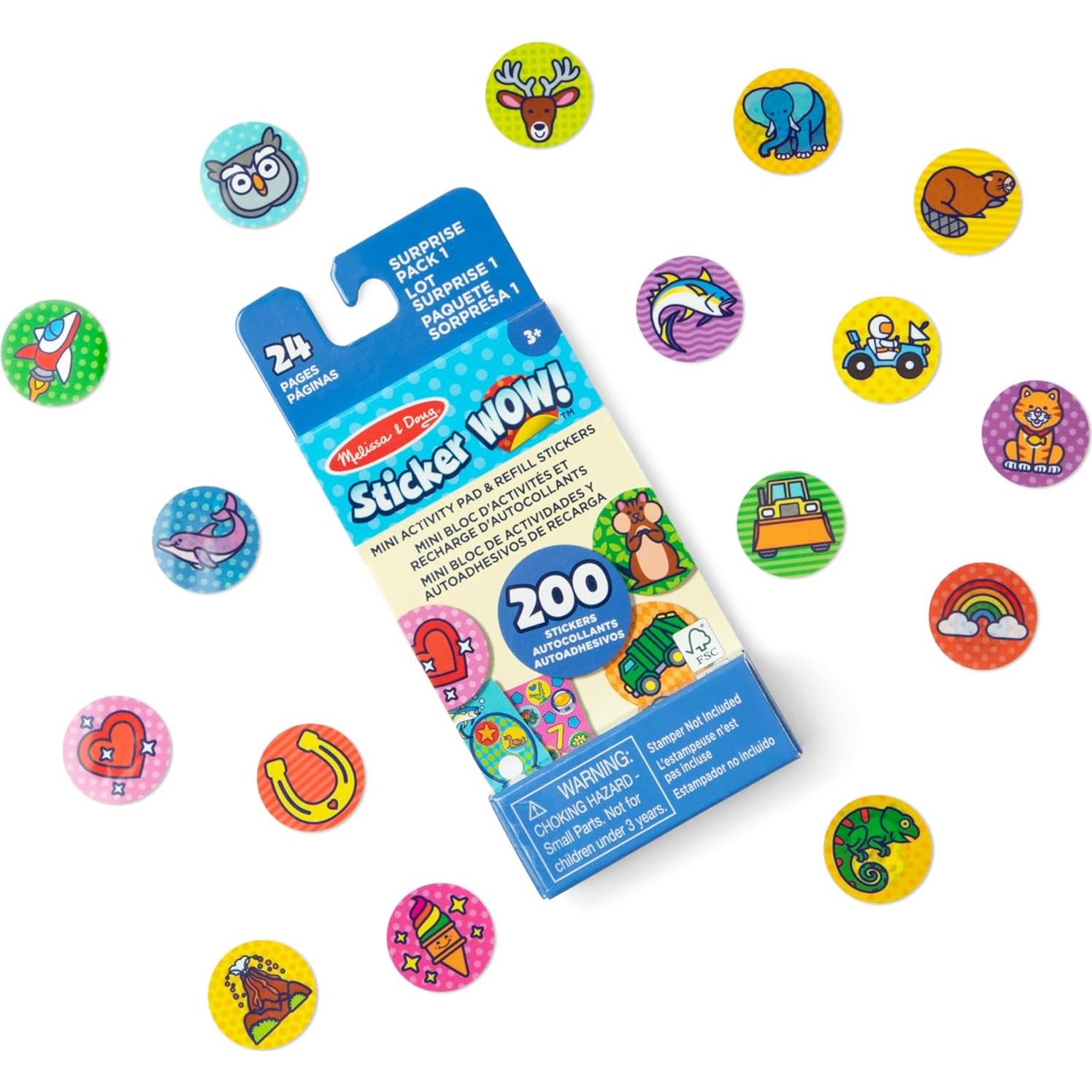 Melissa & Doug Sticker WOW! Mini Pad 200 Stickers Sorpresa