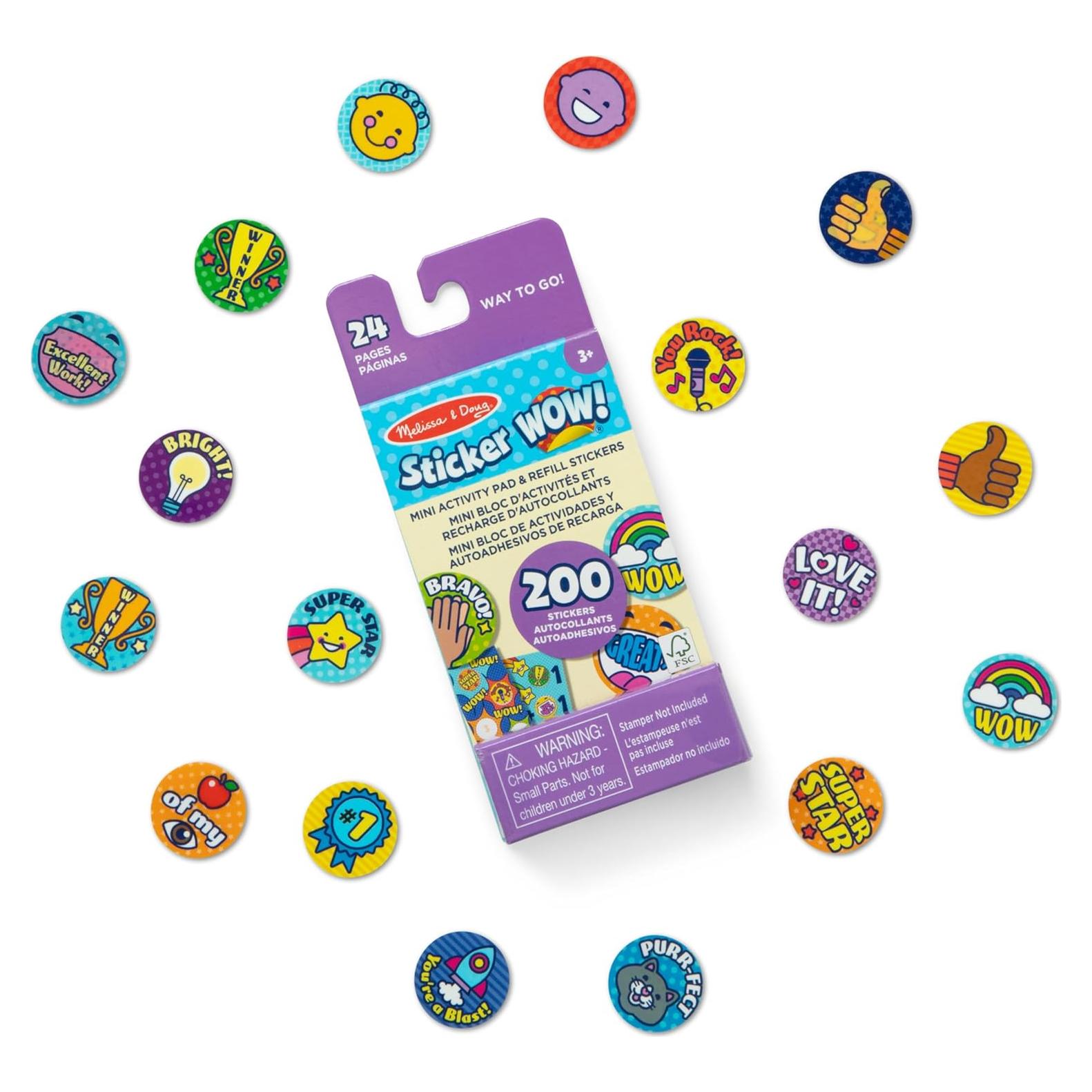 Melissa & Doug Sticker WOW! Recarga 200 Stickers Creativos