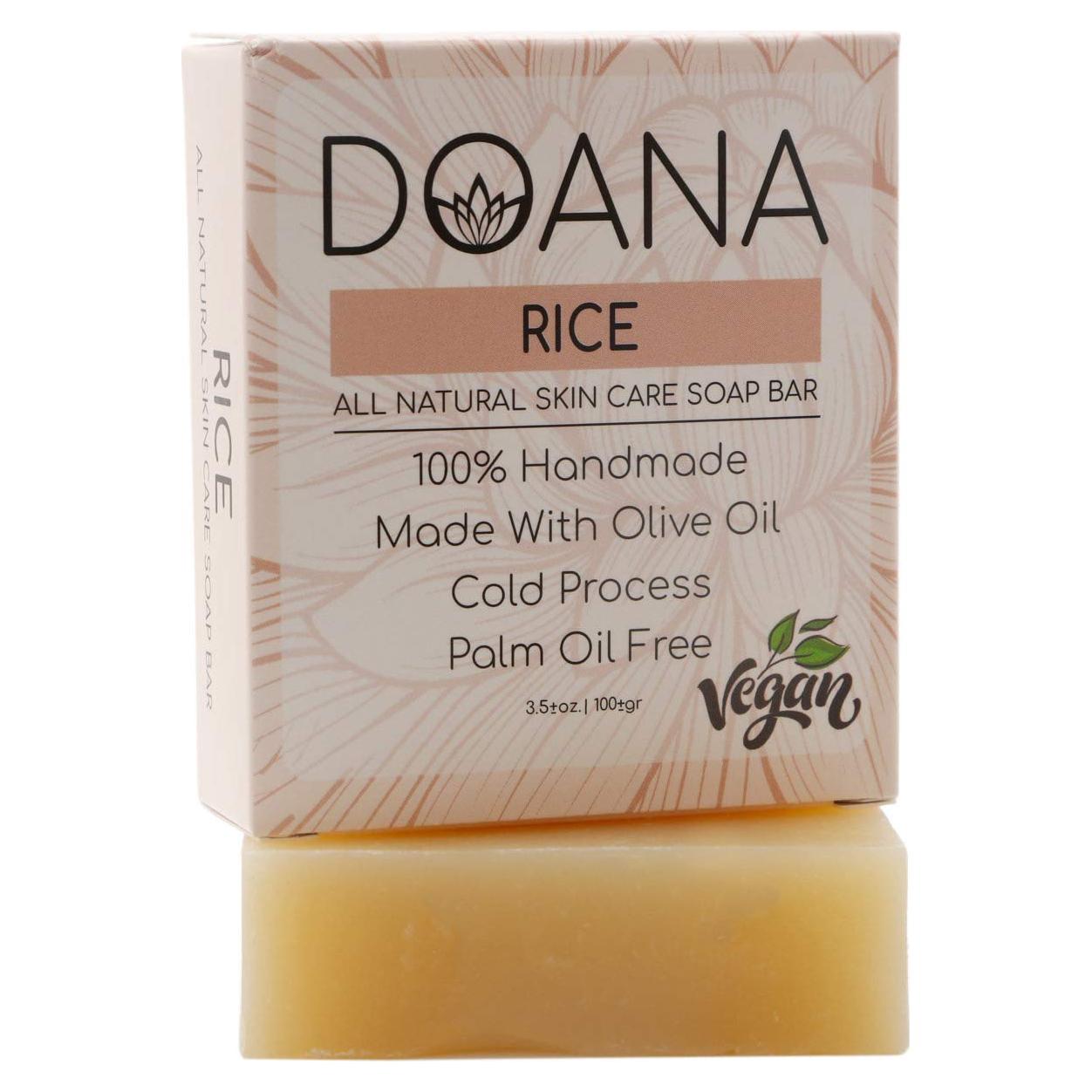 Barra de Jabón de Arroz Doana 99g - Vegano con Manteca de Karité