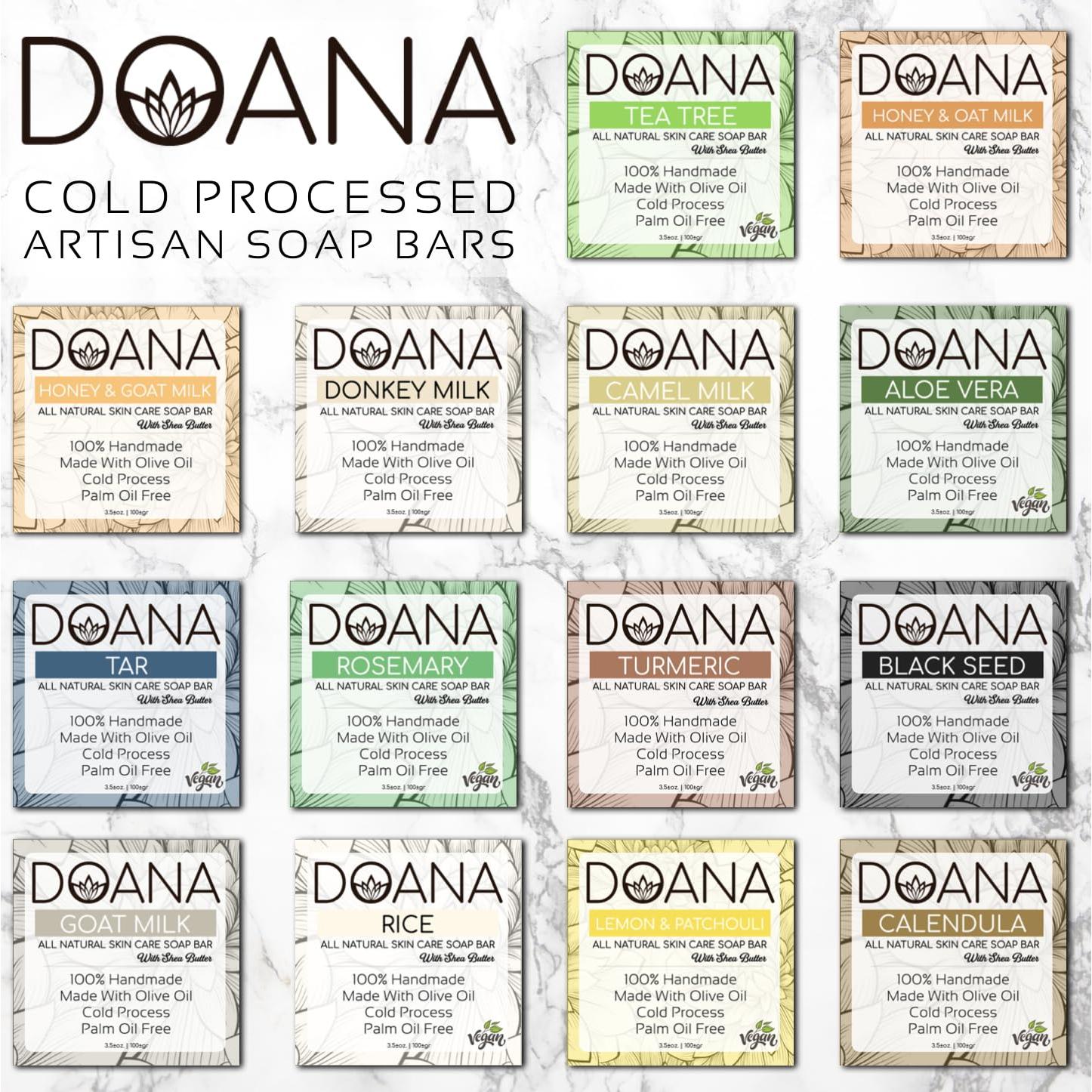 Barra de Jabón de Arroz Doana 99g - Vegano con Manteca de Karité