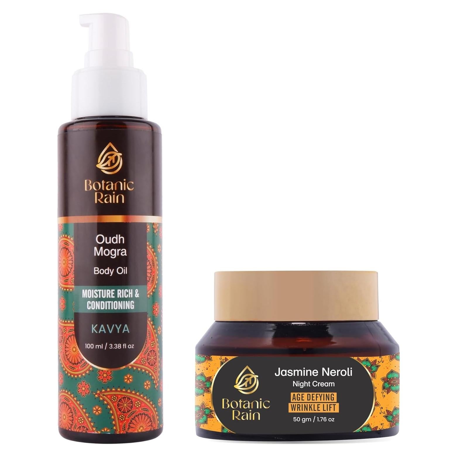 Aceite Corporal Orgánico y Crema Nocturna Ayurvédica 100ml