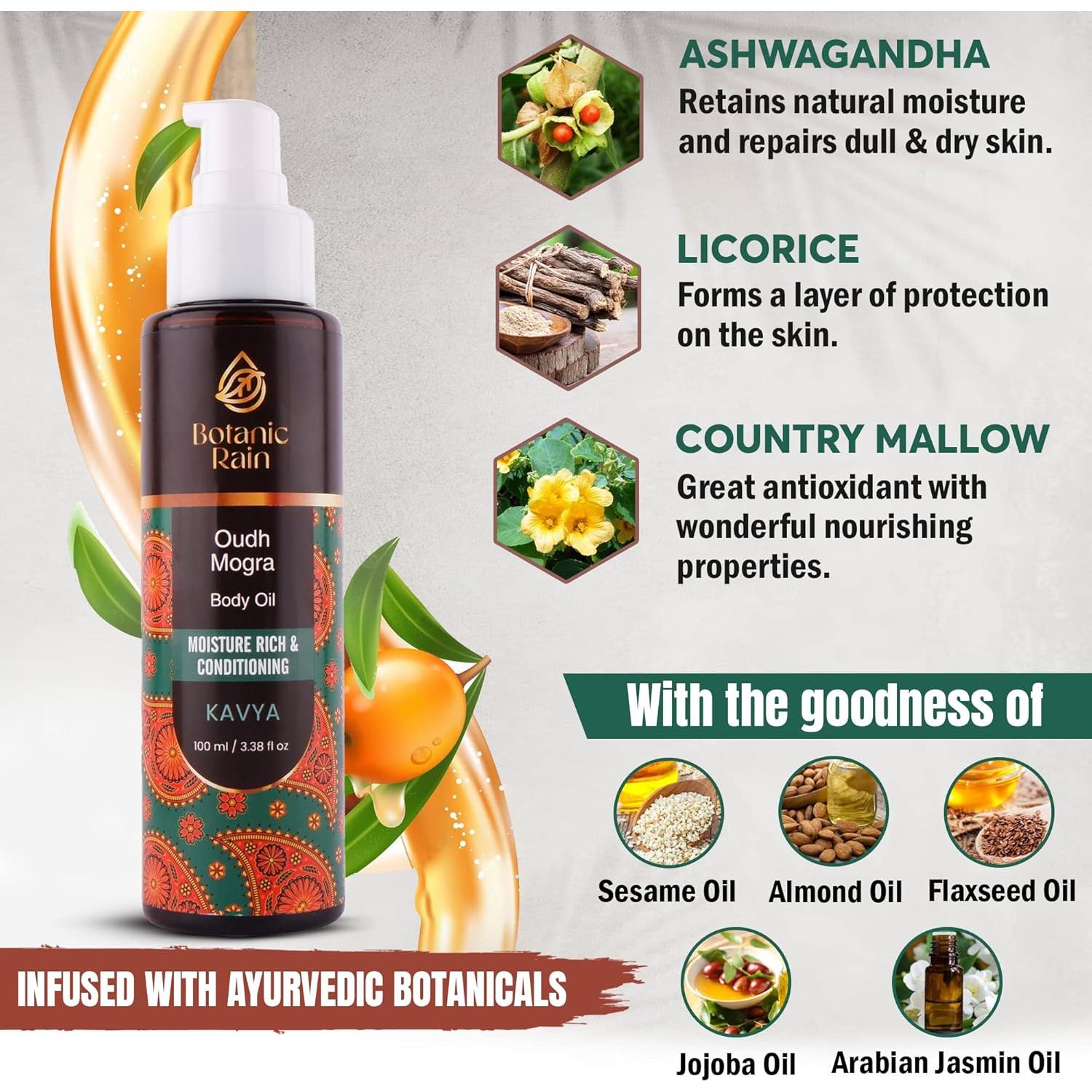 Aceite Corporal Orgánico y Crema Nocturna Ayurvédica 100ml