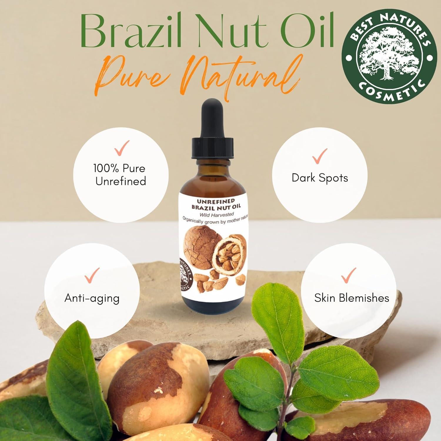 Aceite de Nuez de Brasil Orgánico Virgen 29.57 ml - Mejor Cosméticos Naturales