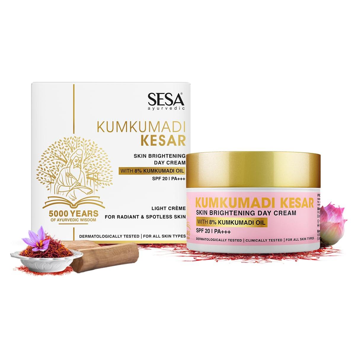 Crema de Día Kumkumadi Kesar Sesa 50g Hidratante SPF 20