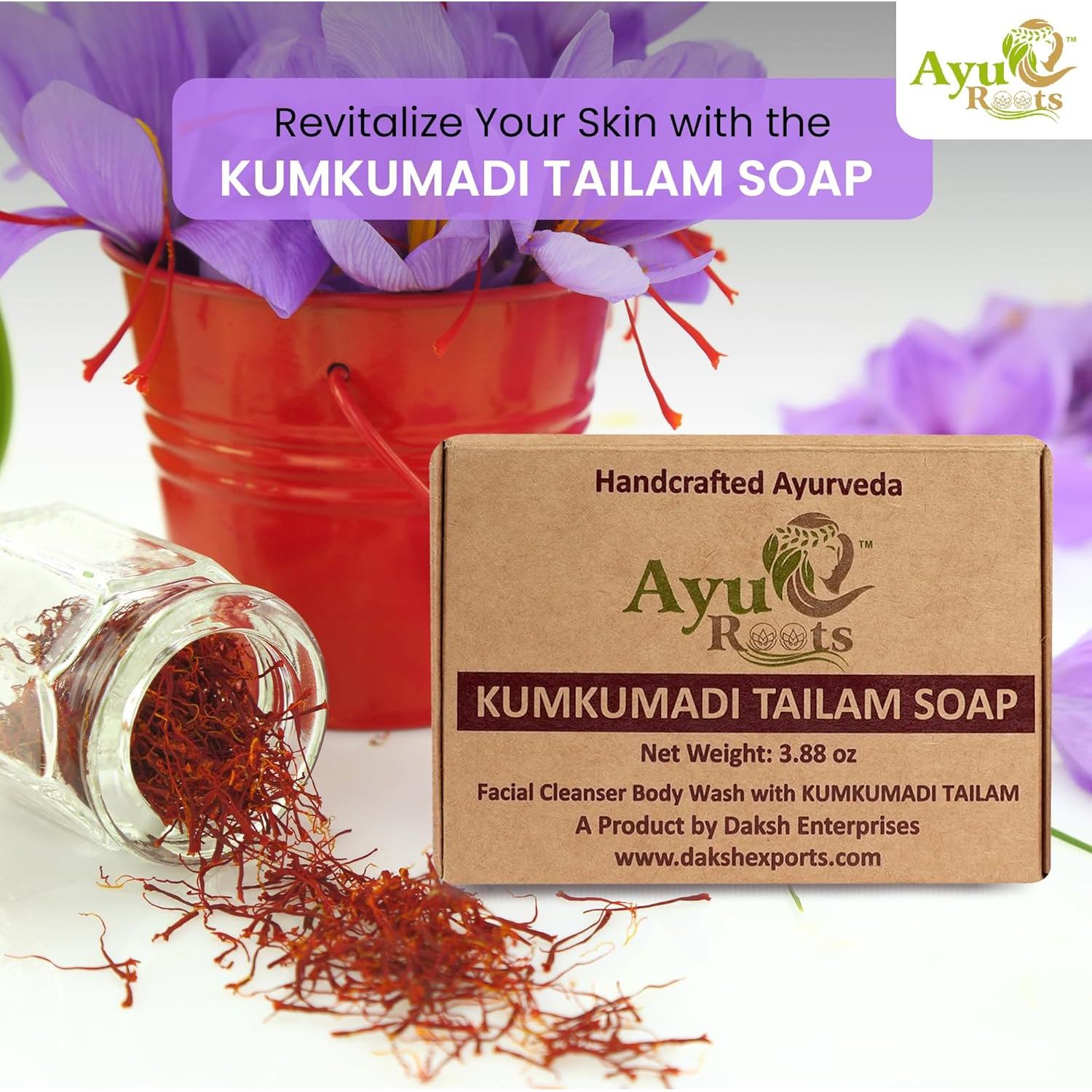 Jabón Ayurvédico Kumkumadi Tailam 109.8g - Natural y Hidratante