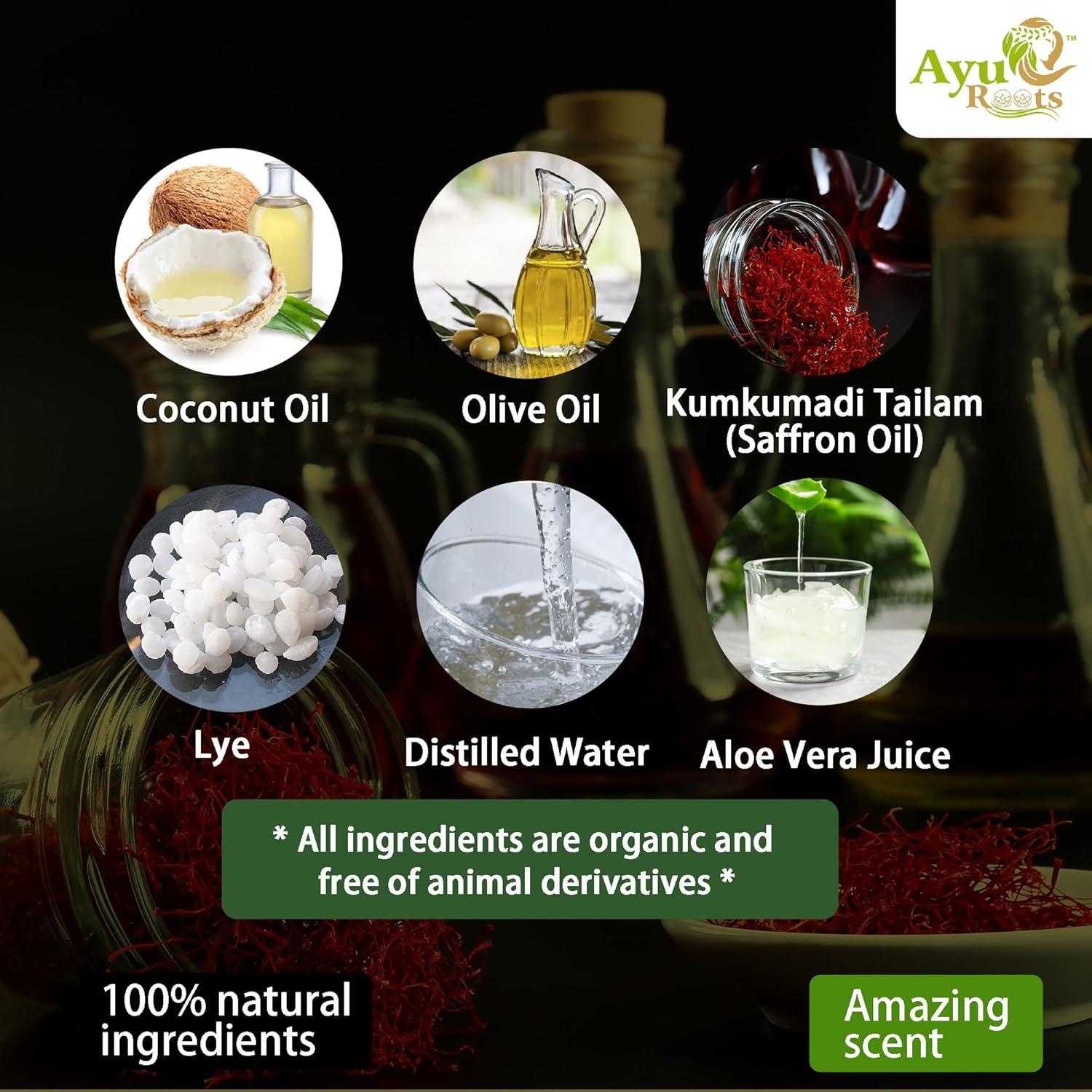 Jabón Ayurvédico Kumkumadi Tailam 109.8g - Natural y Hidratante