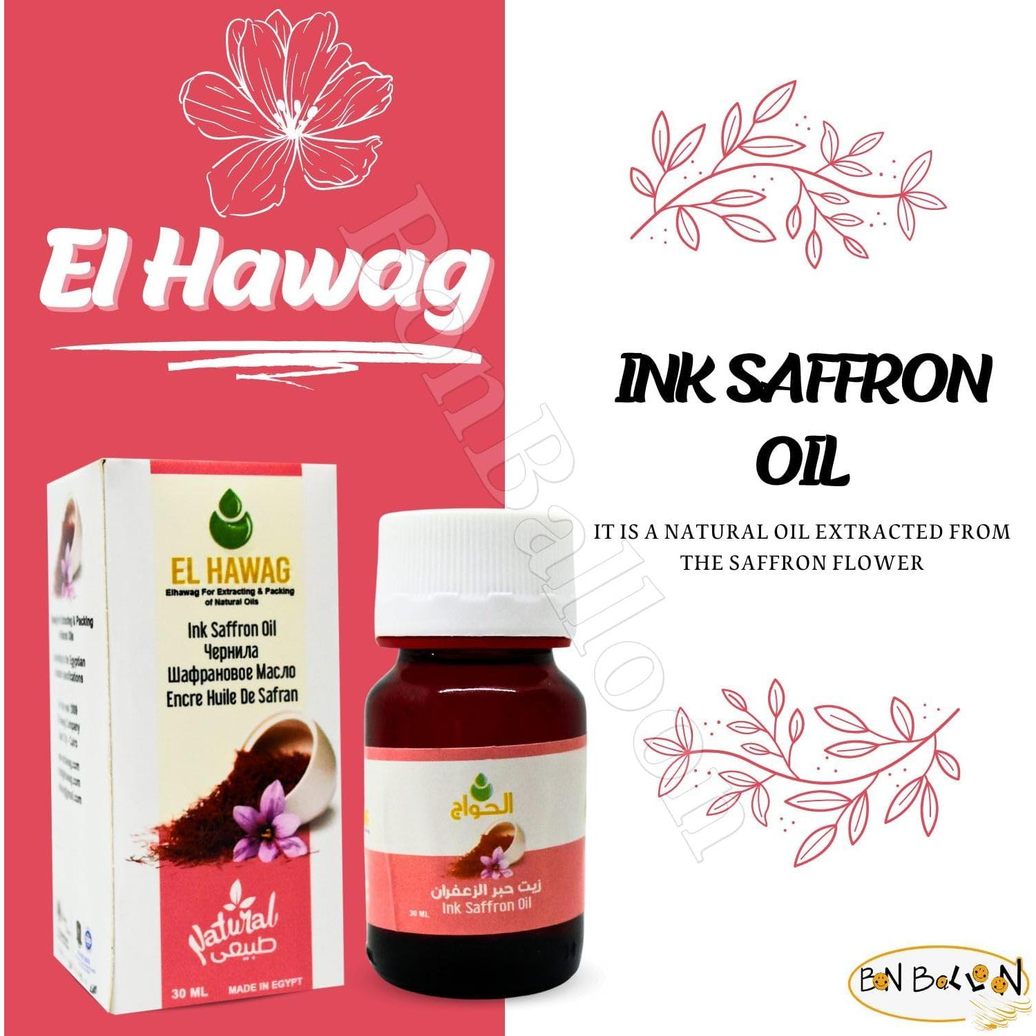 Aceite de Azafrán Puro El Hawag 30 ml Hidratante Natural