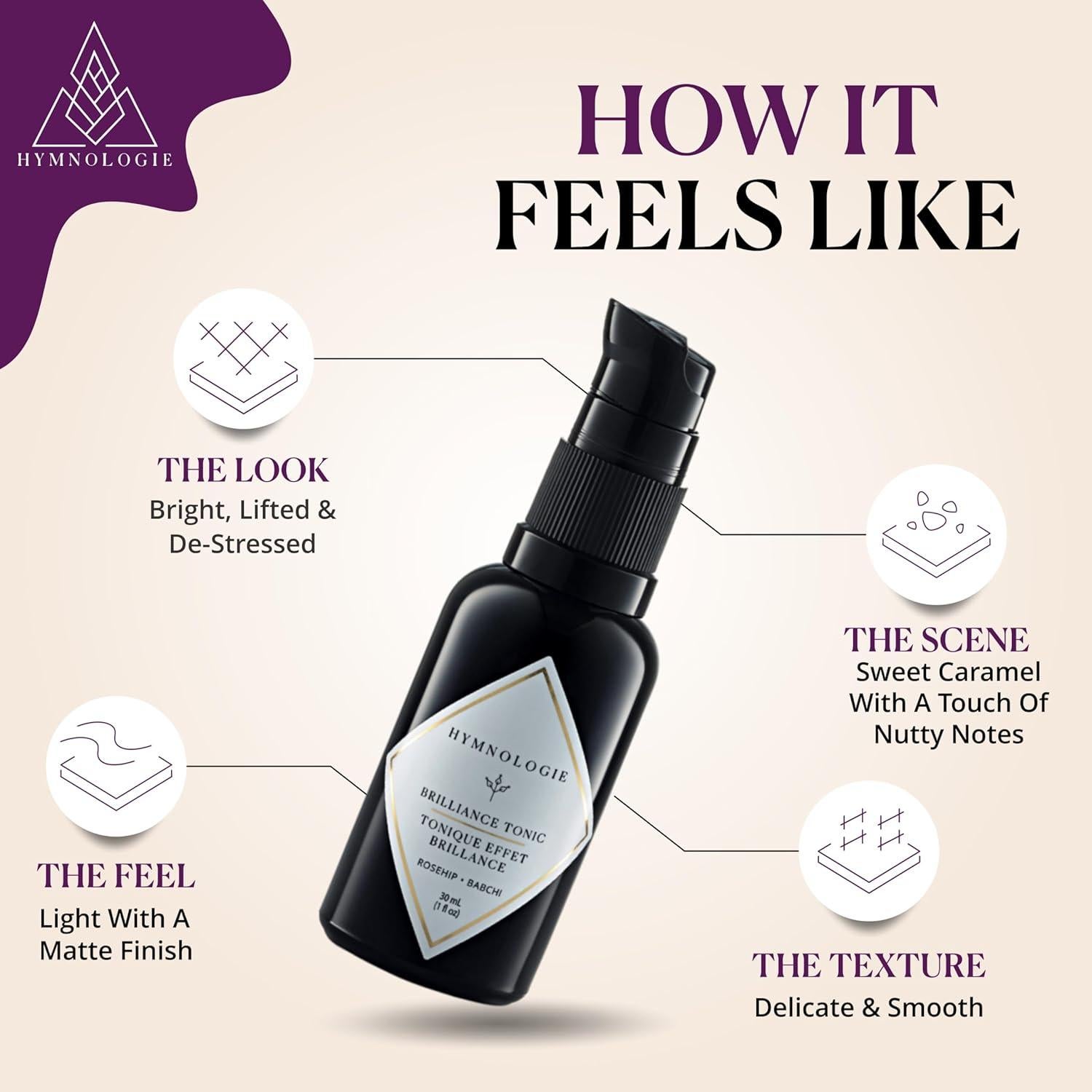 Sérum Facial Tónico Brillante Hymnologie 30ml - Hidratante y Nutritivo