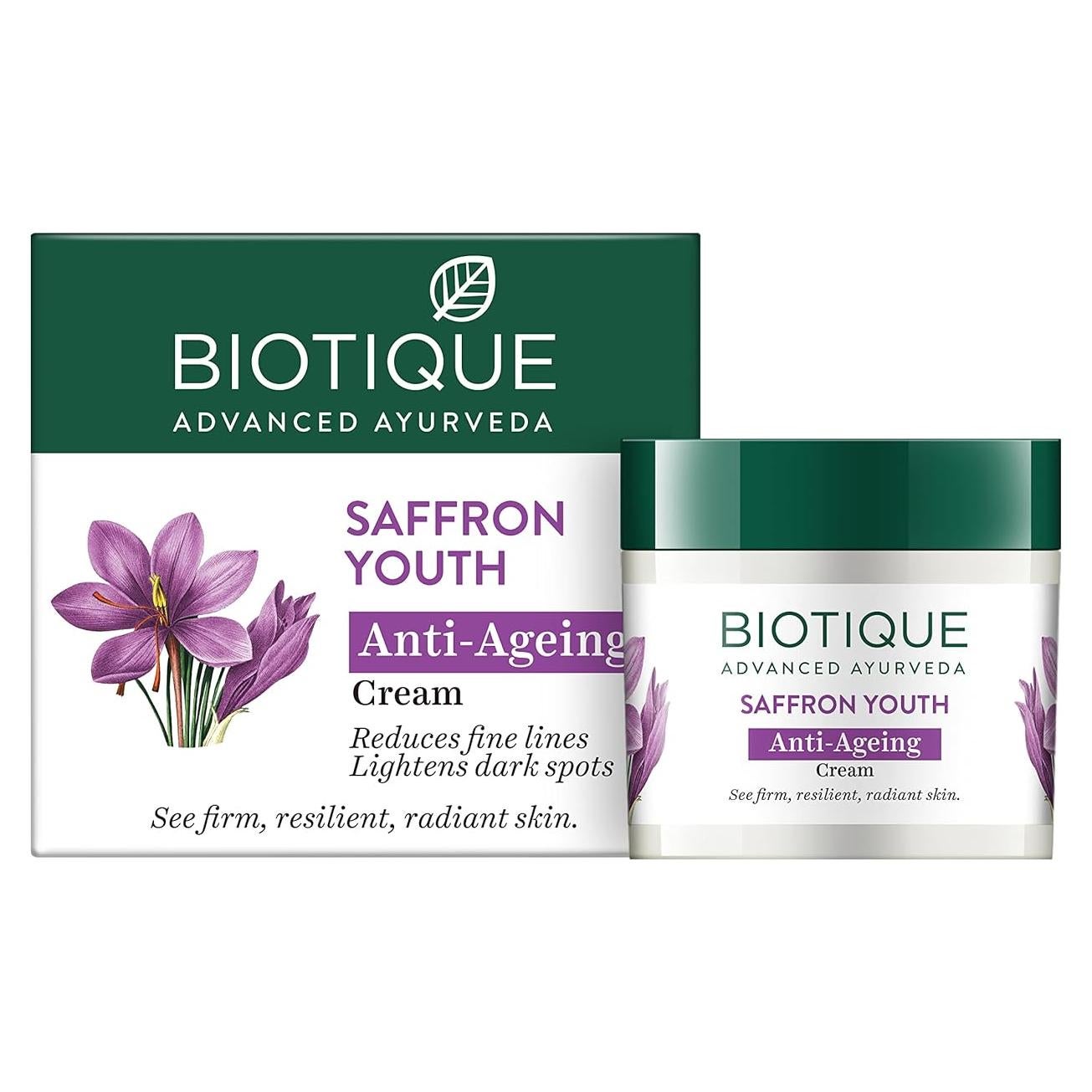 Crema Facial y Corporal Biotique Saffron Dew 50g Hidratante
