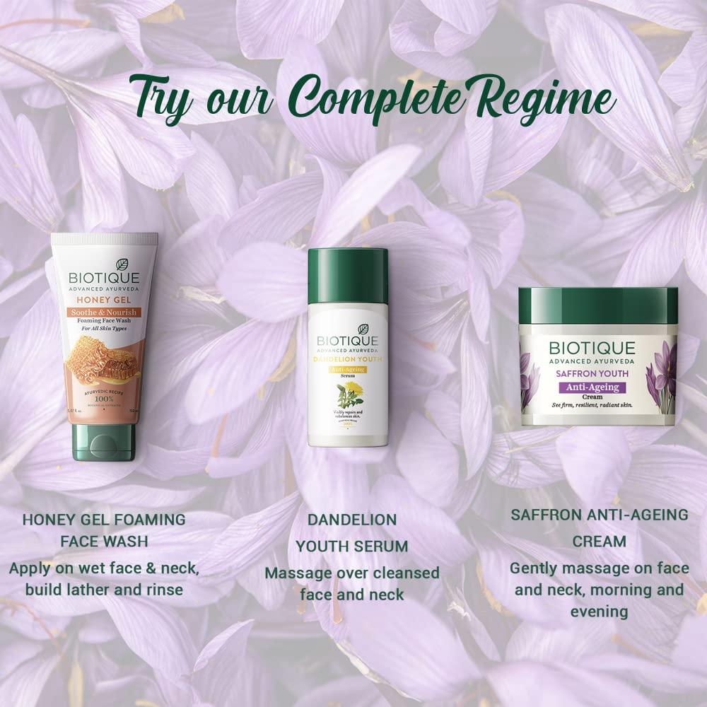 Crema Facial y Corporal Biotique Saffron Dew 50g Hidratante