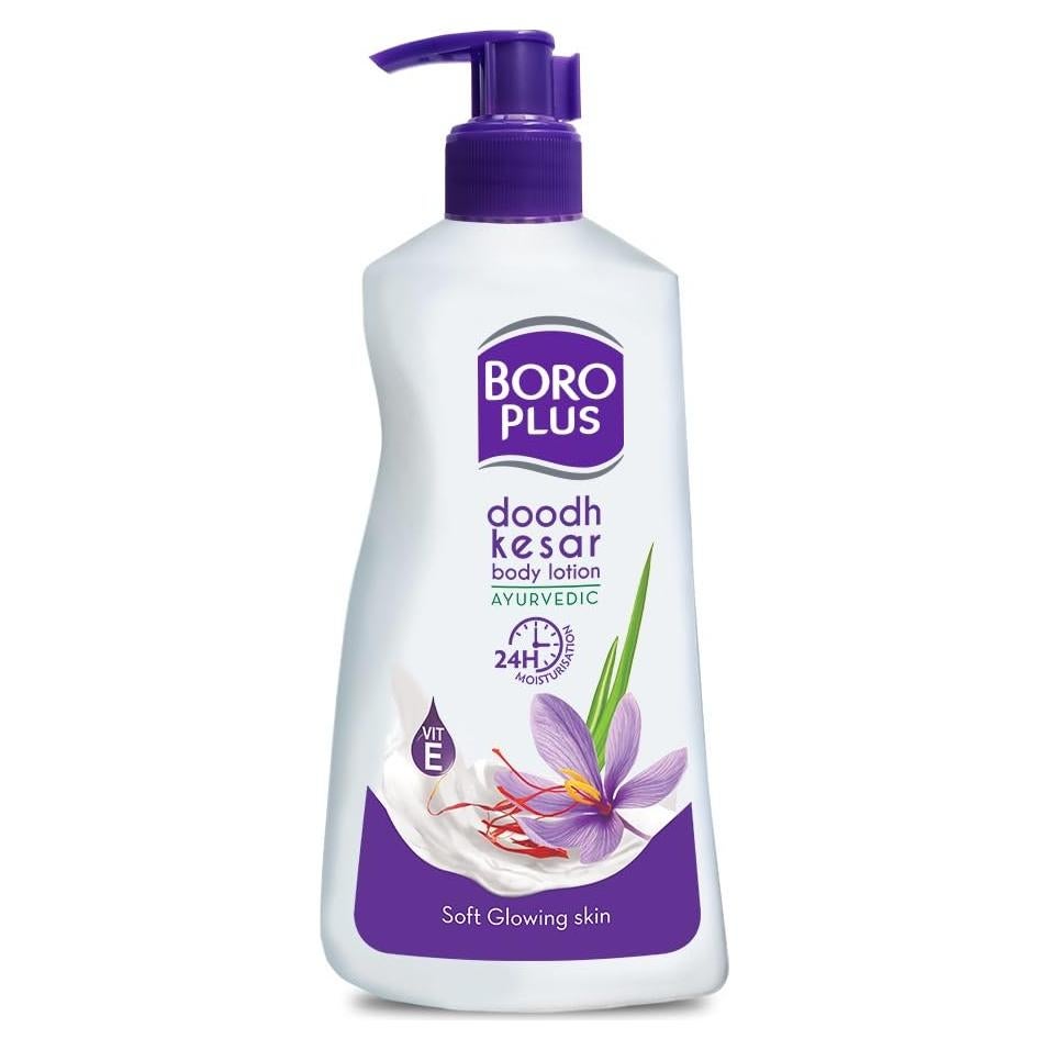 Loción Corporal Boroplus Doodh Kesar 400ml - Hidratante Natural