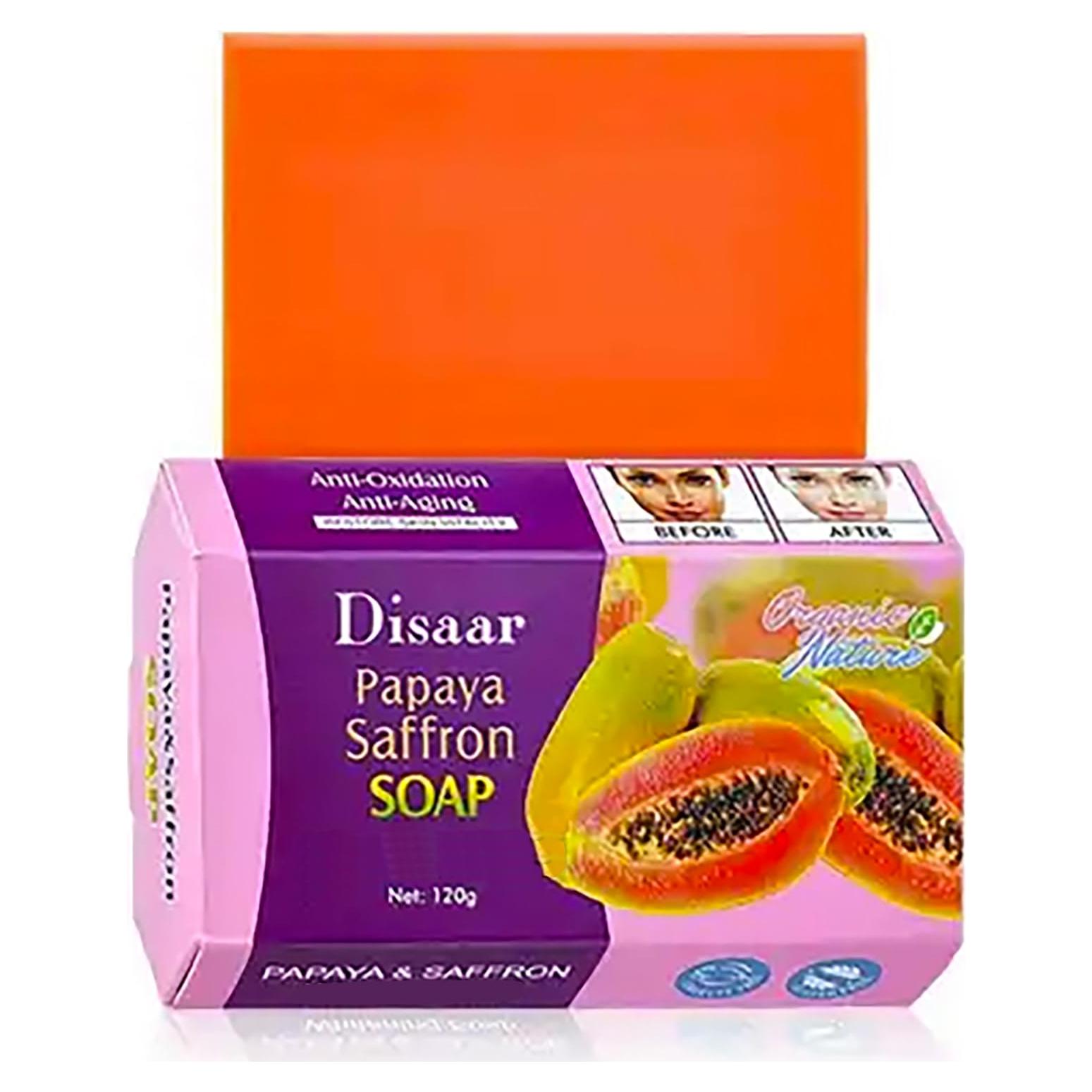 Jabón de Papaya Saffron 120g - Hidratante Anti-Envejecimiento