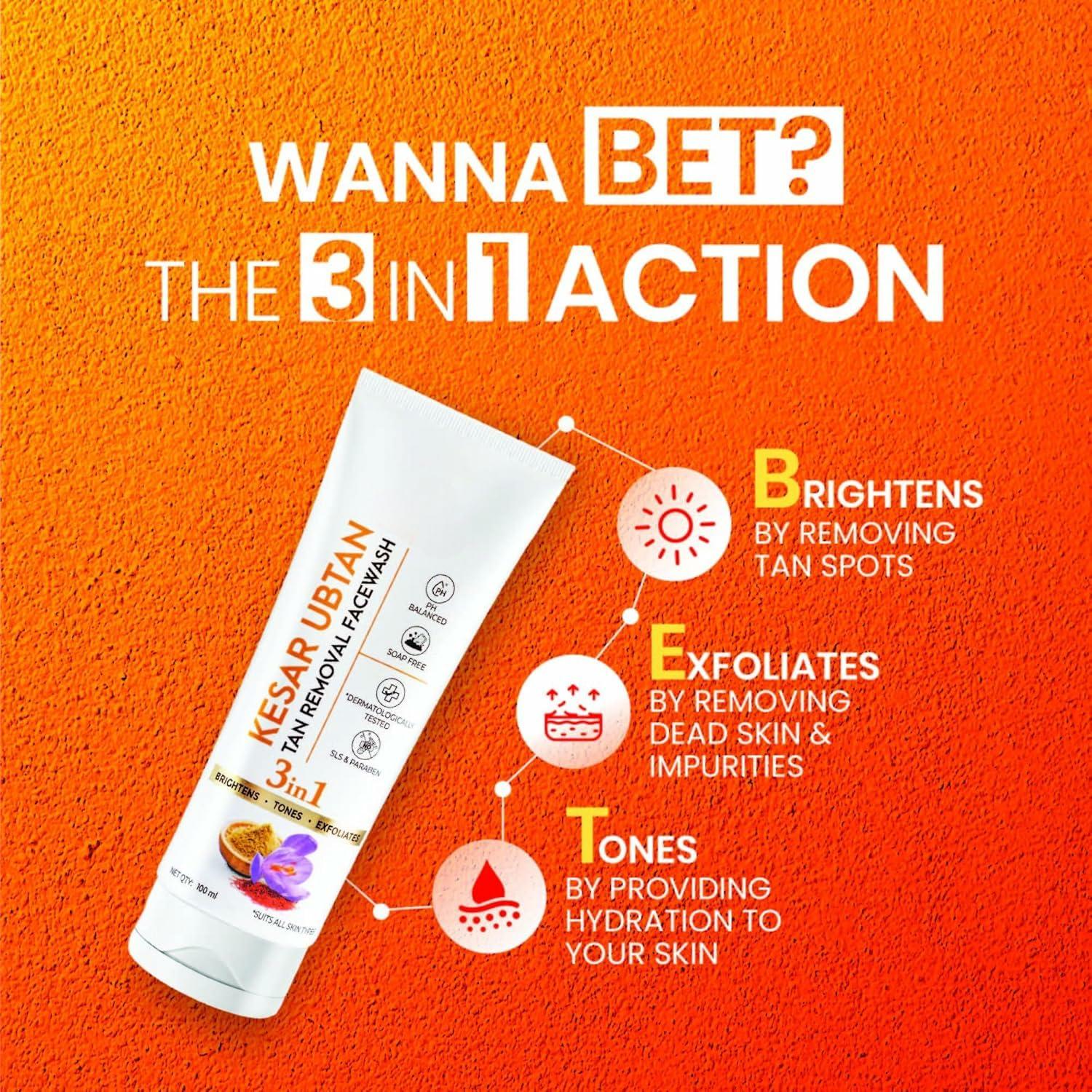 Limpiador Facial D@Bu Kesar Ubtan 95.5 g - Ilumina y Exfolia