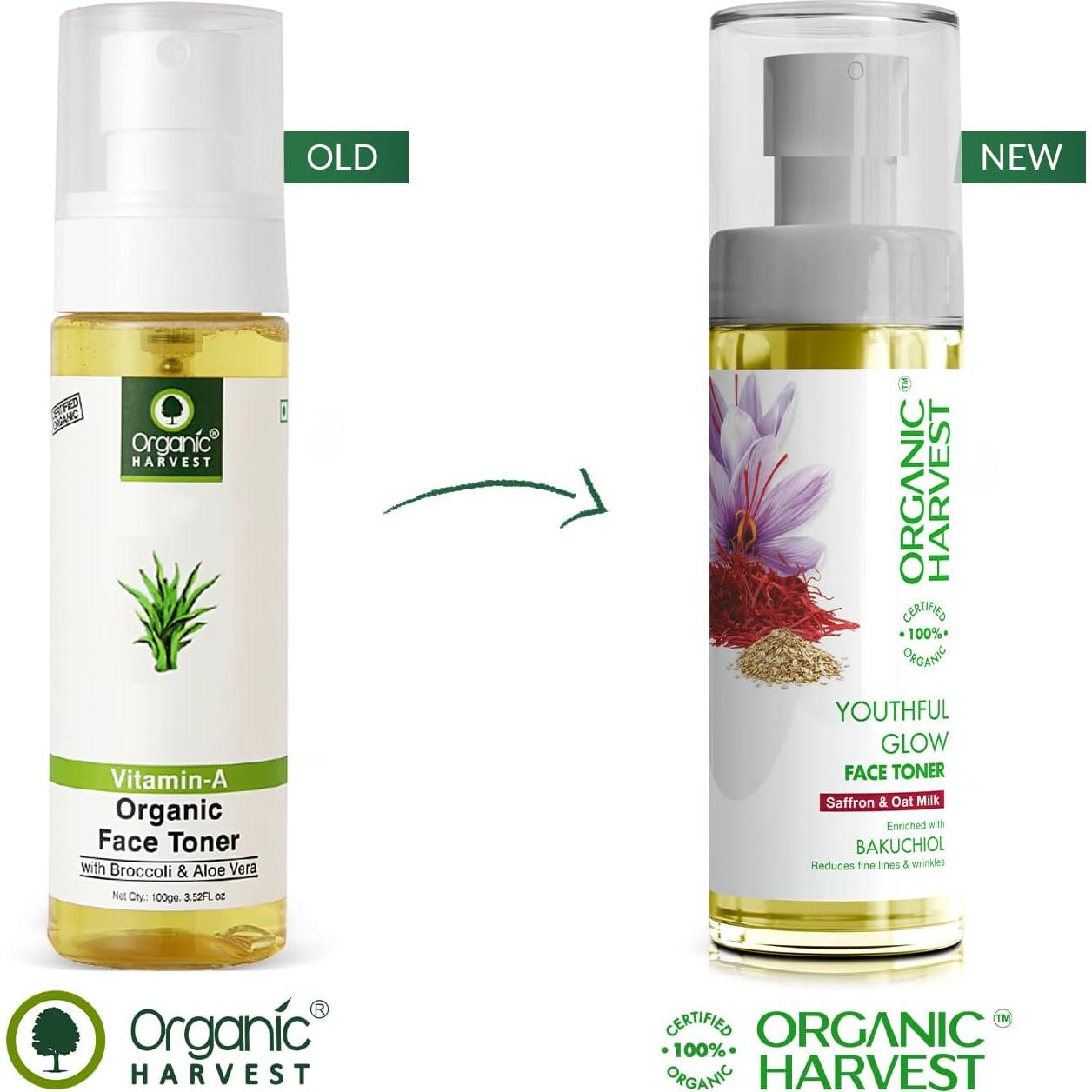 Tónico Facial Orgánico Organic Harvest 100ml - Piel Seca