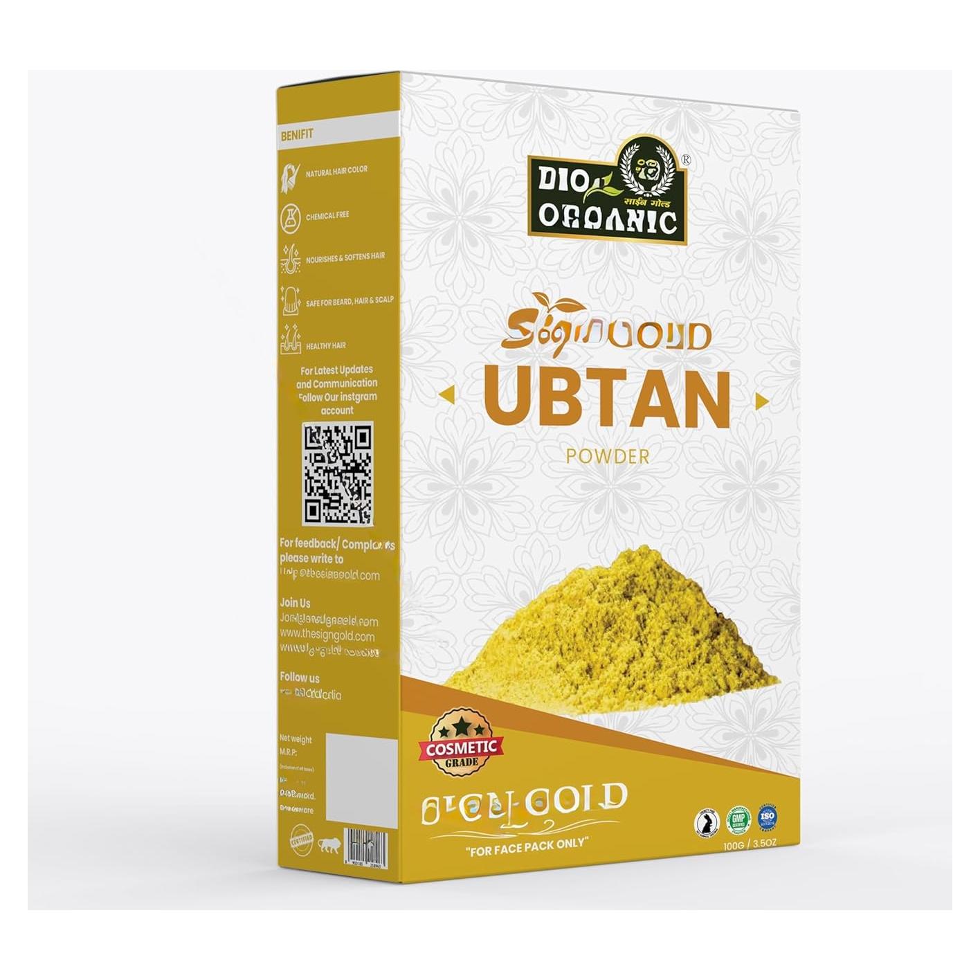 Polvo Facial Ubtan Decente 100g - Reduce Bronceado Natural