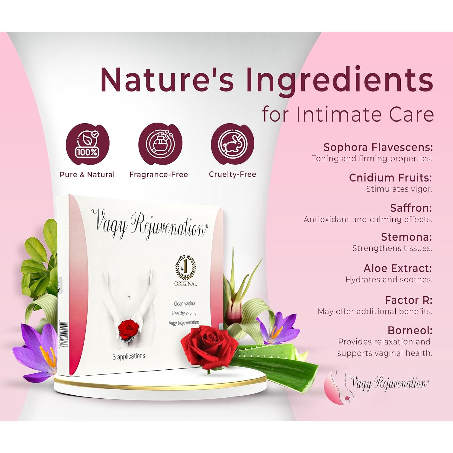 Gel Vaginal Hidratante Natural Vagy Rejuvenation - 5 Aplicaciones