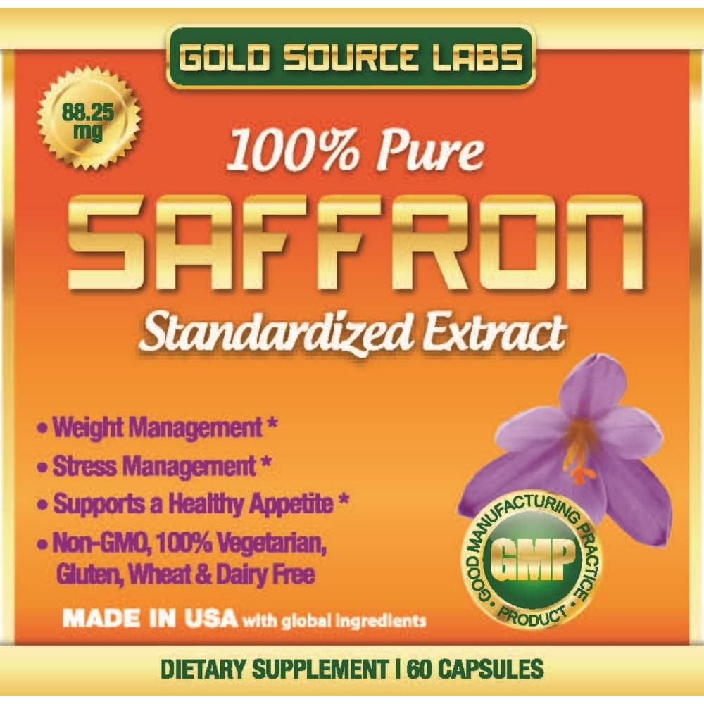 Suplemento de Azafrán Puro Gold Source Labs 60 Cápsulas 88.25 mg