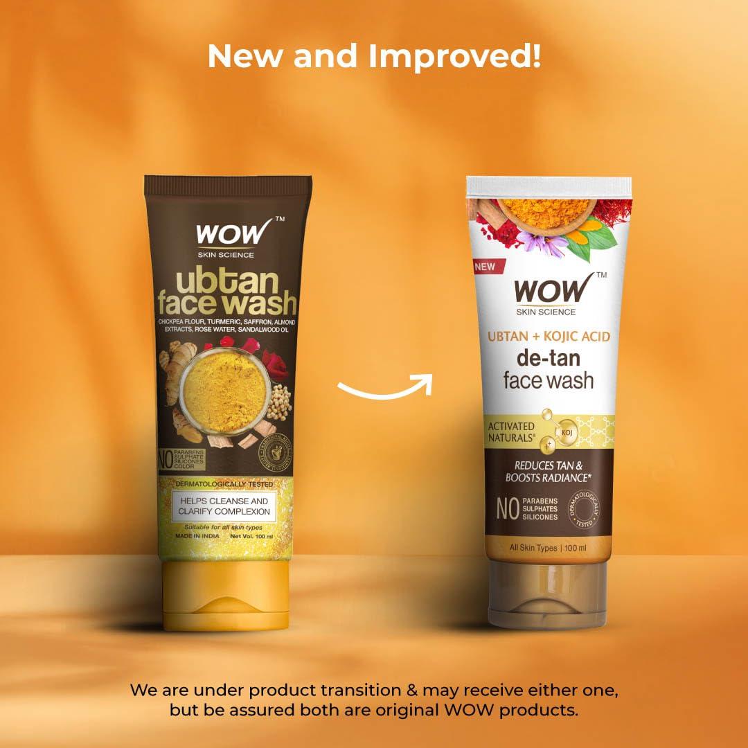 WOW Ubtan Lavado Facial 100 mL - Sin Sulfatos ni Parabenos