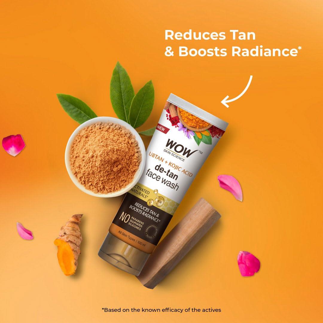 WOW Ubtan Lavado Facial 100 mL - Sin Sulfatos ni Parabenos