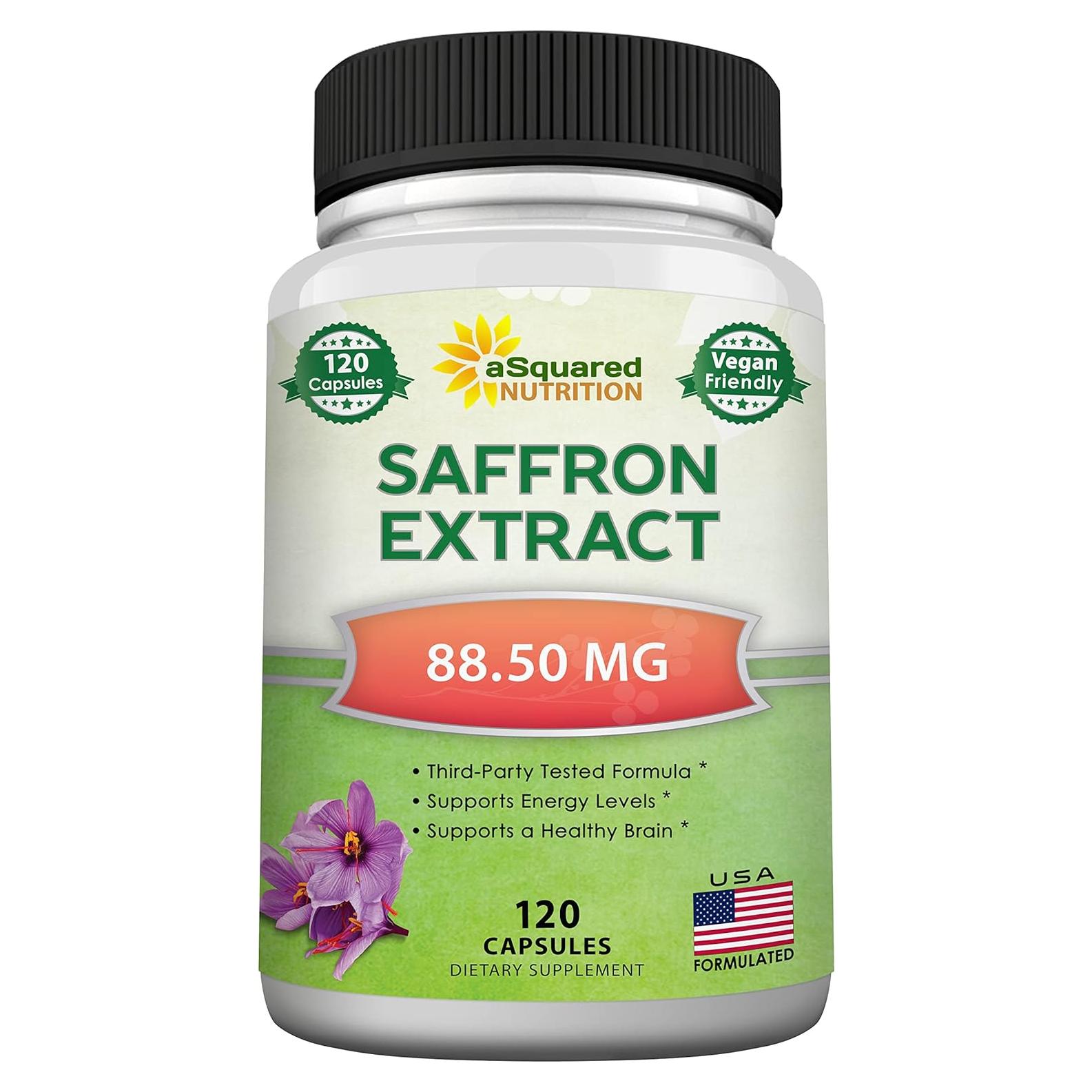 Suplemento de Azafrán aSquared Nutrition - 120 Cápsulas - 88.5mg